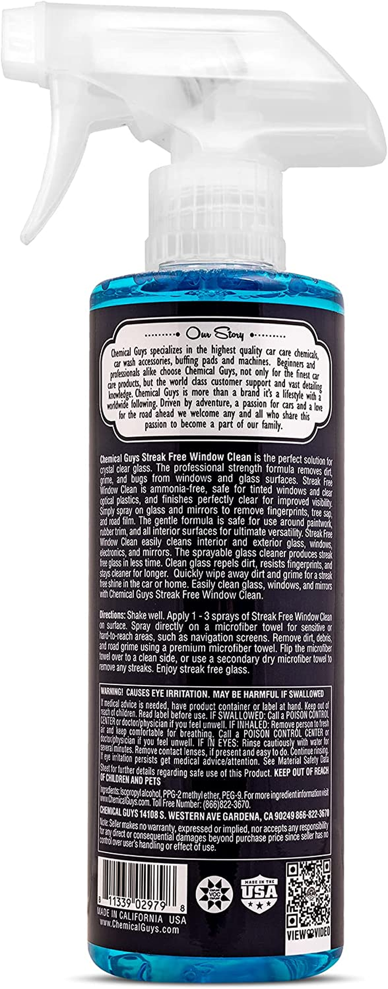 Chemical Guys CLD_677_16 Window Clean Streak-Free Glass Cleaner (16 Oz) image number 4