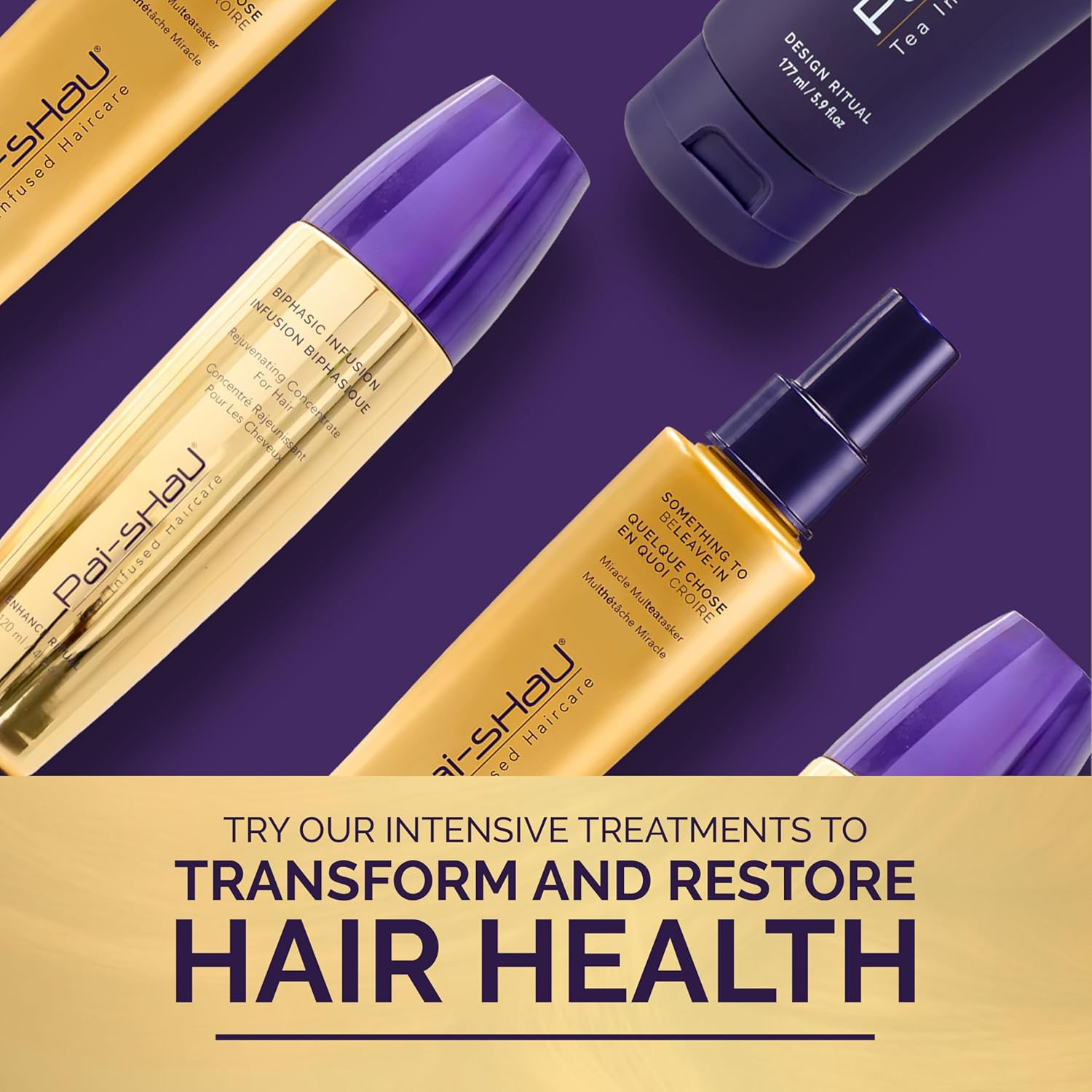 Pai-Shau Biphasic Infusion and Supreme Revitalizing Mask - Oil-Free Hair Rejuvenating Serum and Repairative Hair Treatment Suitable for All Hair Types image number 2