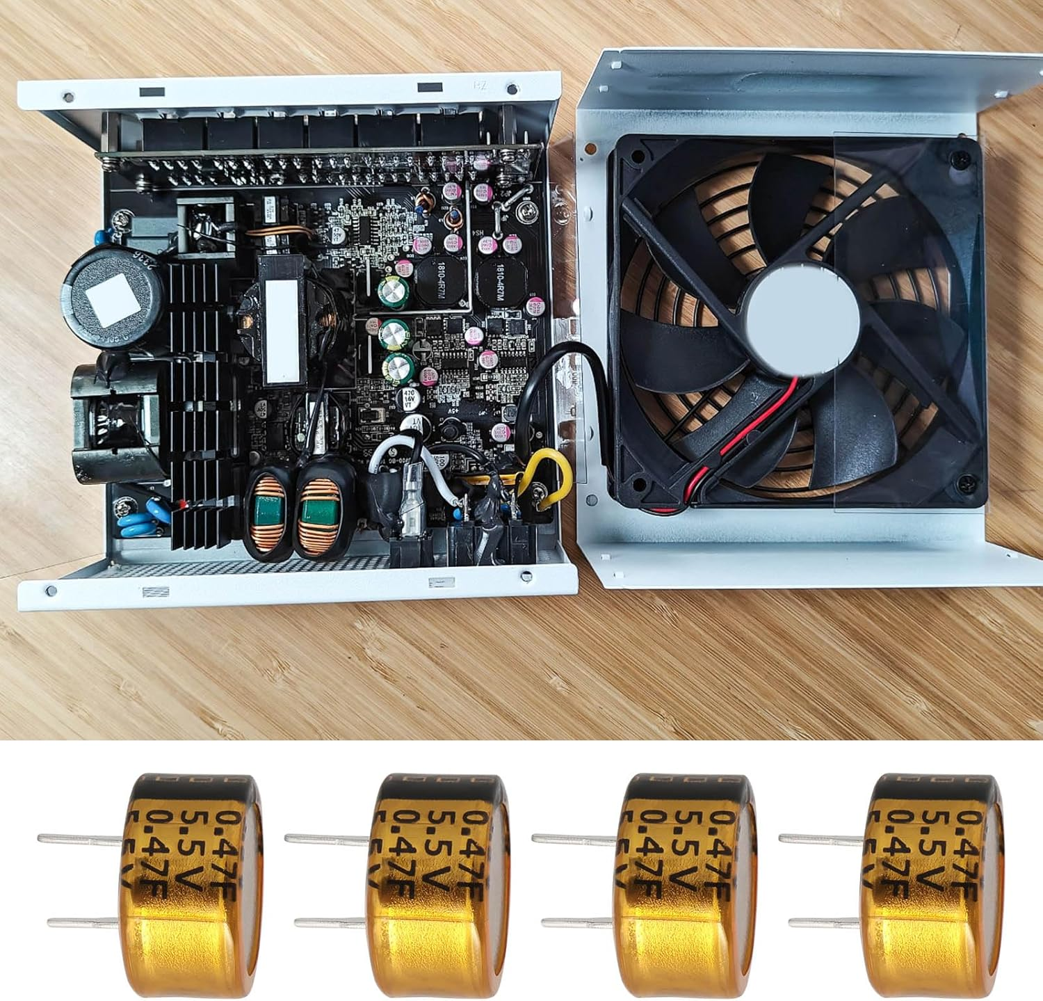 Emsea 4Pcs 0.47F 5.5V Super Capacitor Type C Button Capacitor 14 X 7Mm Capacitor for Car Recorders Smart Instruments Vacuum Switches image number 3