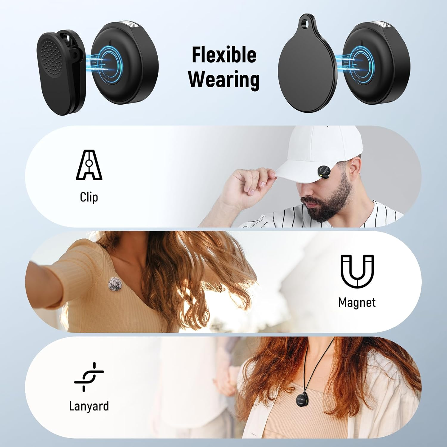 NEEWER Wireless Lavalier Microphone System Compatible with Iphone Android Phone PC Laptop Computer, Noise Cancelling Mini Lapel Mic Set with USB C OTG Charging Case 24H Battery 200M Long Range, KM18 image number 2