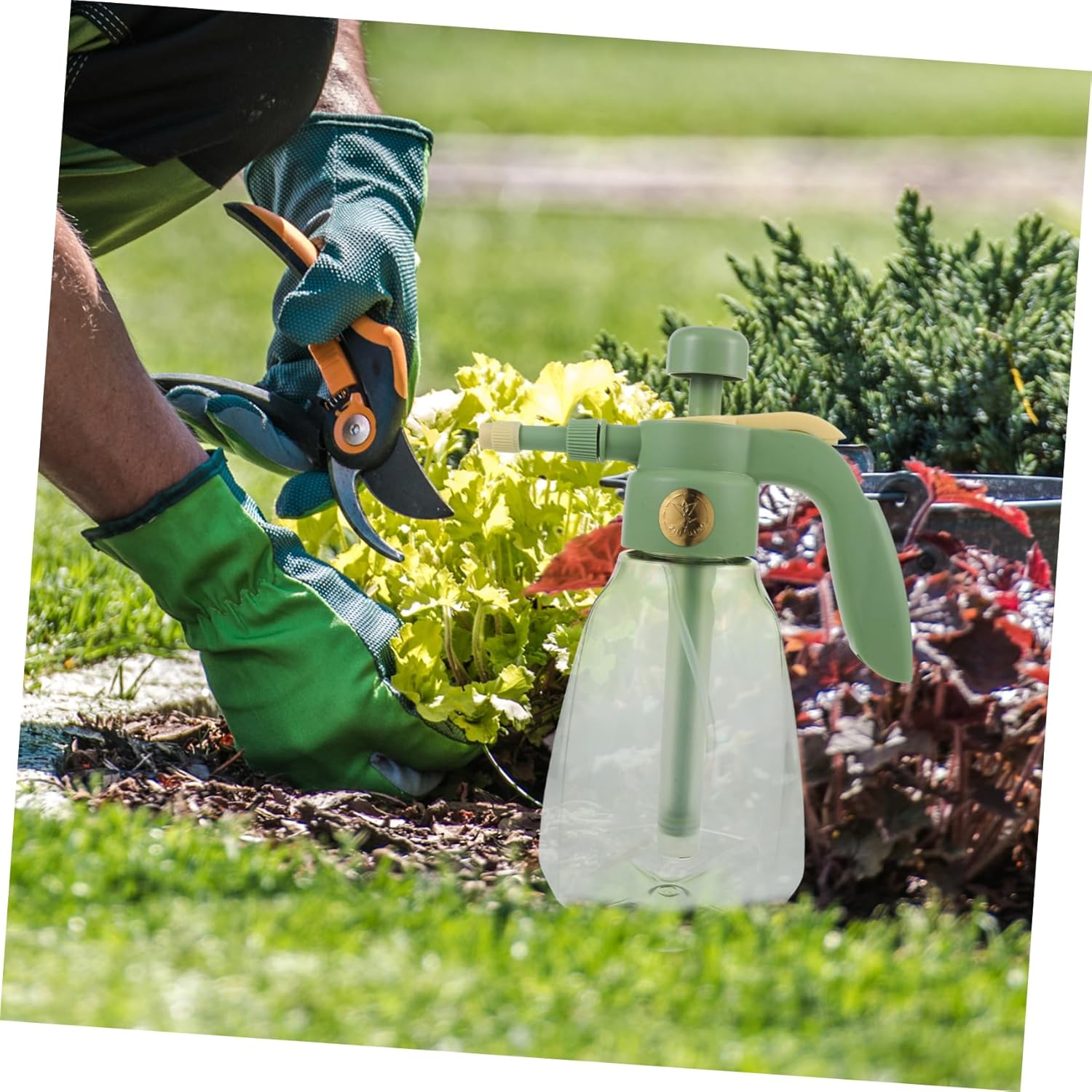 TOYZFRIENDY Small Watering Can for Plant Spraying Plastic Mister Pressure Spray Function for Indoor Gardening and Flower Pots