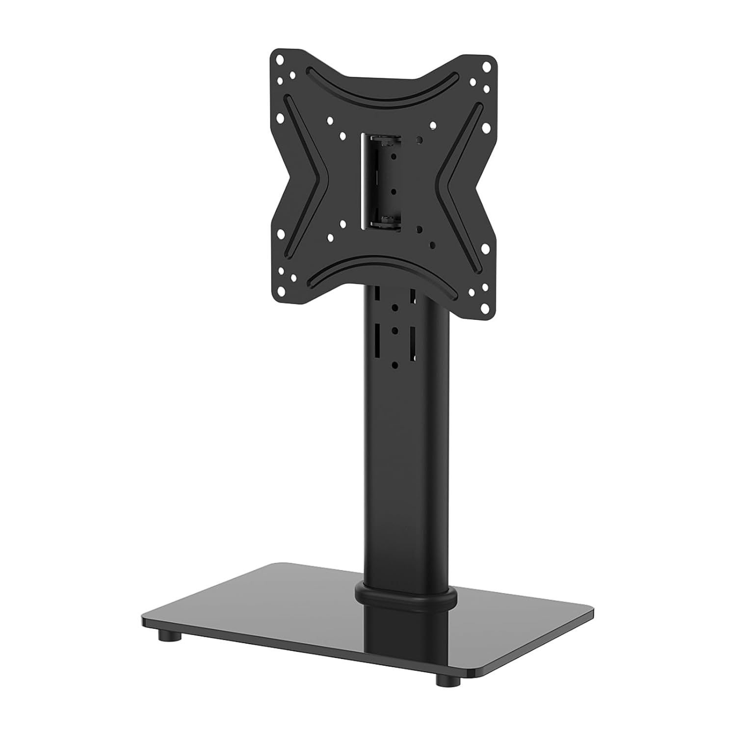 GRIFEMA GB1005-2 Universal Table Top Pedestal TV Stand for 17"-43" LCD LED Tvs, Height Adjustable TV Base Stand with Tempered Glass Base, Cable Management, Holds 30 KG & Max. VESA 200X200Mm image number 1