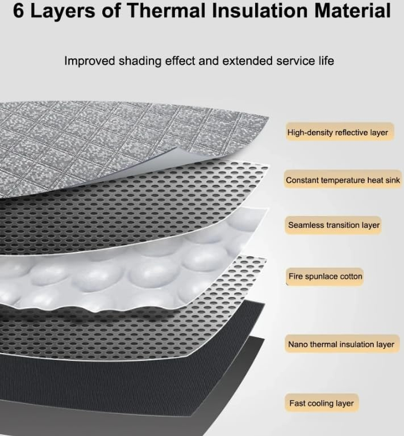 OTTO Shade 6 Layer Thick Windscreen Sun Shade for Mazda CX-5 2017-2024 Premium UV Protection Foldable Front Window Sunshade Heat Shield Cover