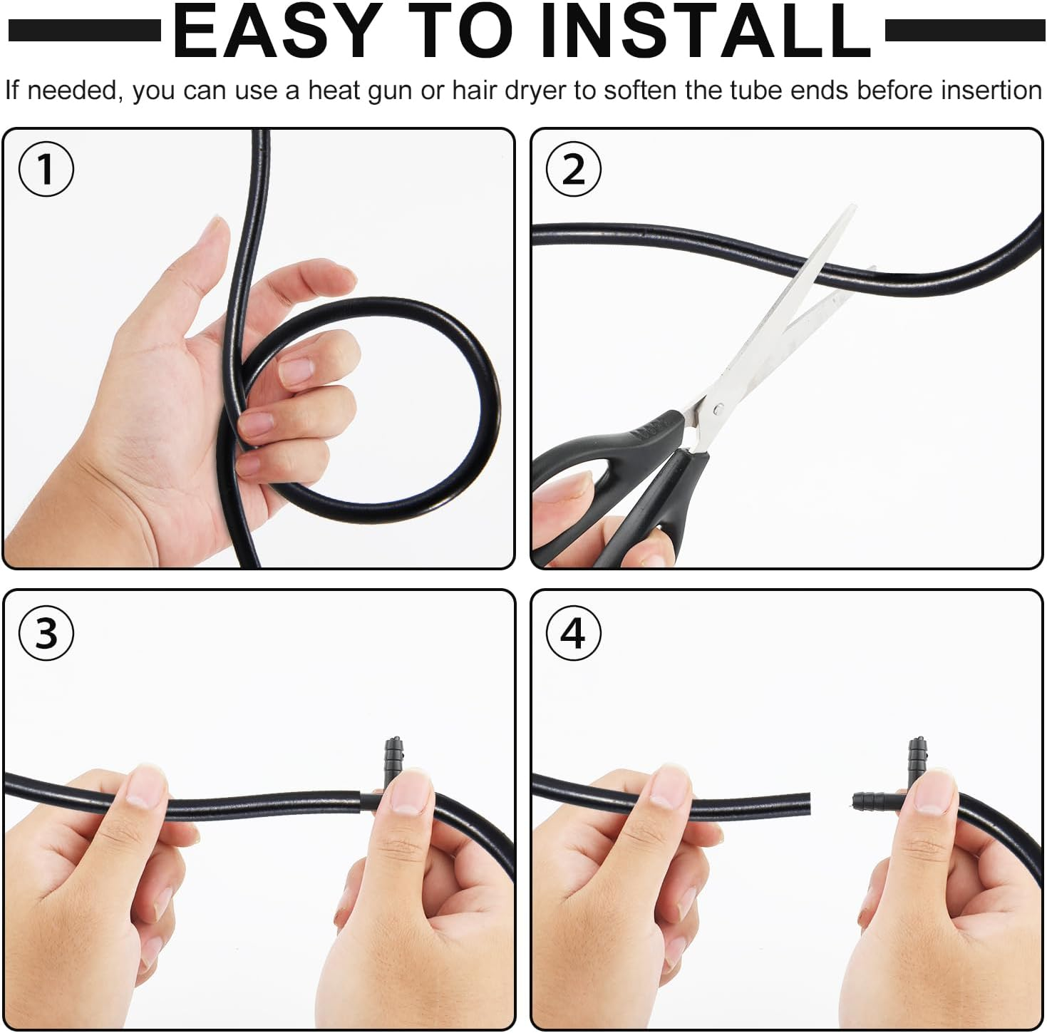 113Pcs Vacuum Connector Assortment, Automotive Vacuum Tubing Connector Vacuum Hose Connector Tee/Straight/Reducer Vacuum Line Connectors Vacuum Fittings (12 Sizes)
