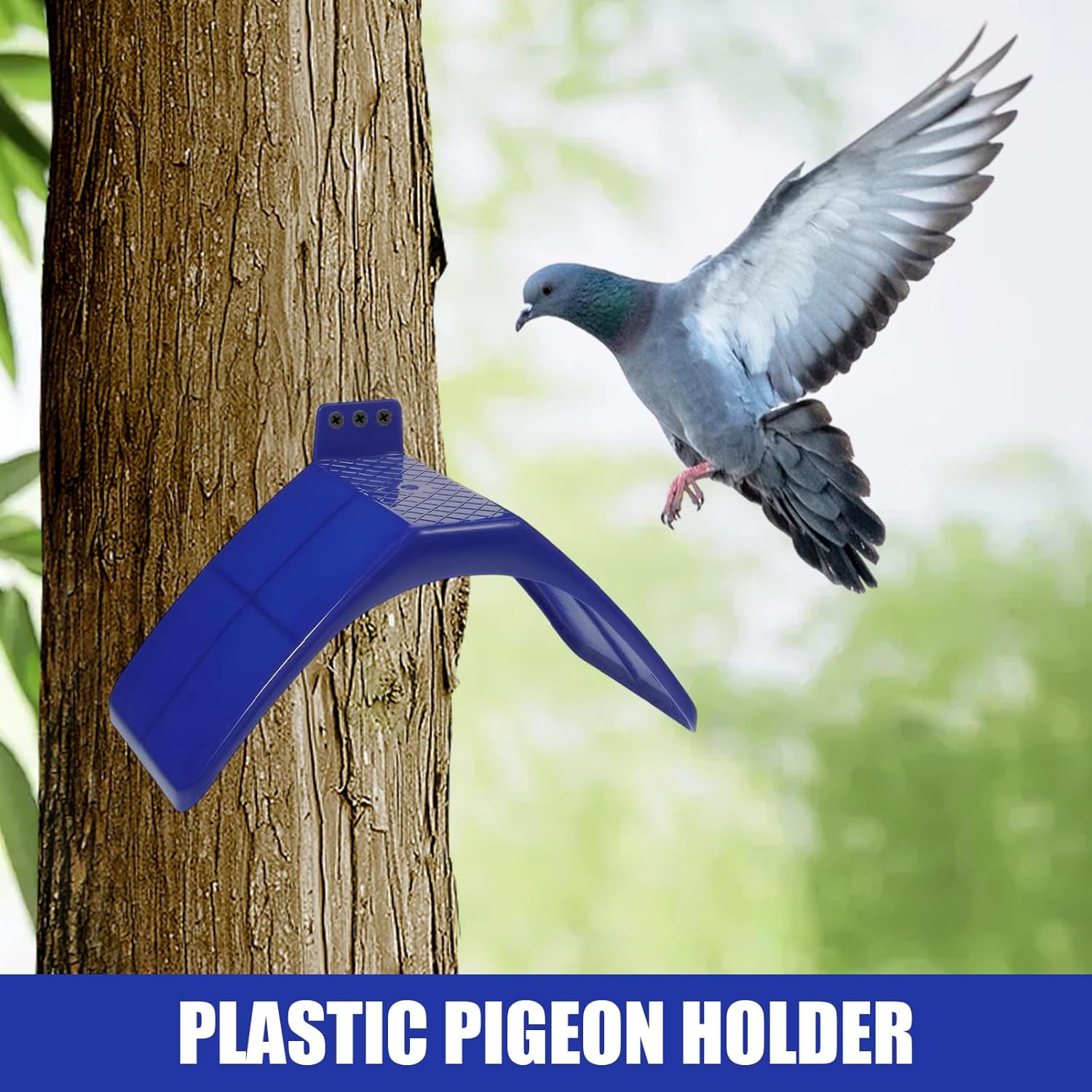 Set of 4 Pigeon Trays, Plastic Bird Pigeon Stands, Dove Seating Board, Seat Board for Pigeons, Parrots and Other Birds, Roost Bird Supplies Accessories, 20 X 10 X 12 Cm, Blue image number 6