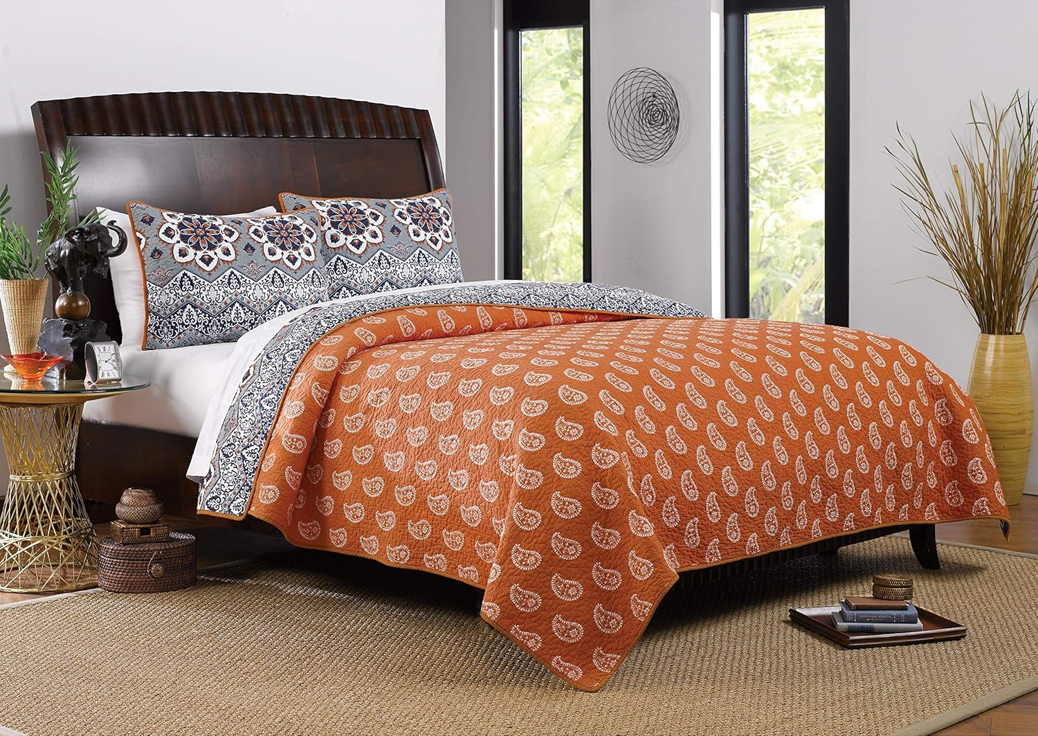 Greenland Home Fashions Medina Saffron Quilt Set image number 3