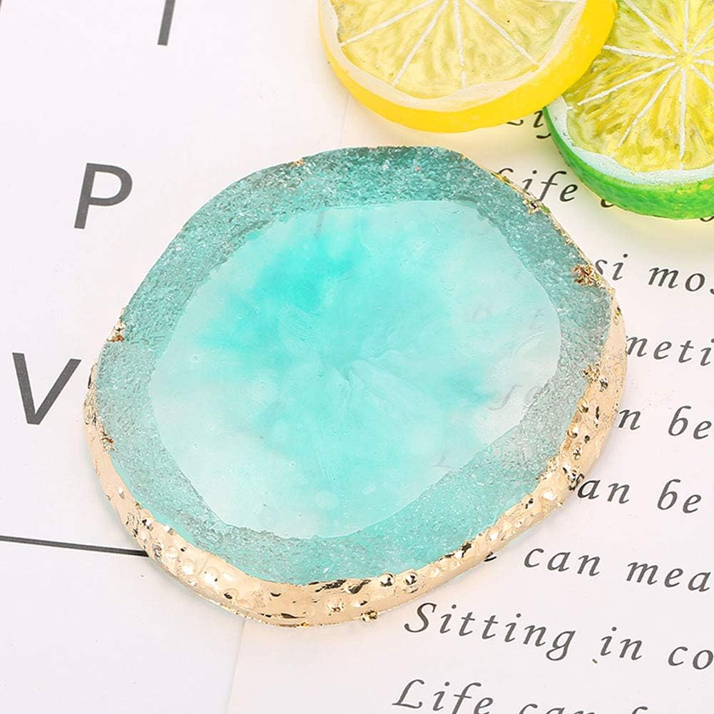 Generic Resin Nail Art Palette Professional Texture Mixing Foundation Lipsticks Color Dish for Manicure Resin Stone Nail DIY Tool Golden for Art Salon (Black)