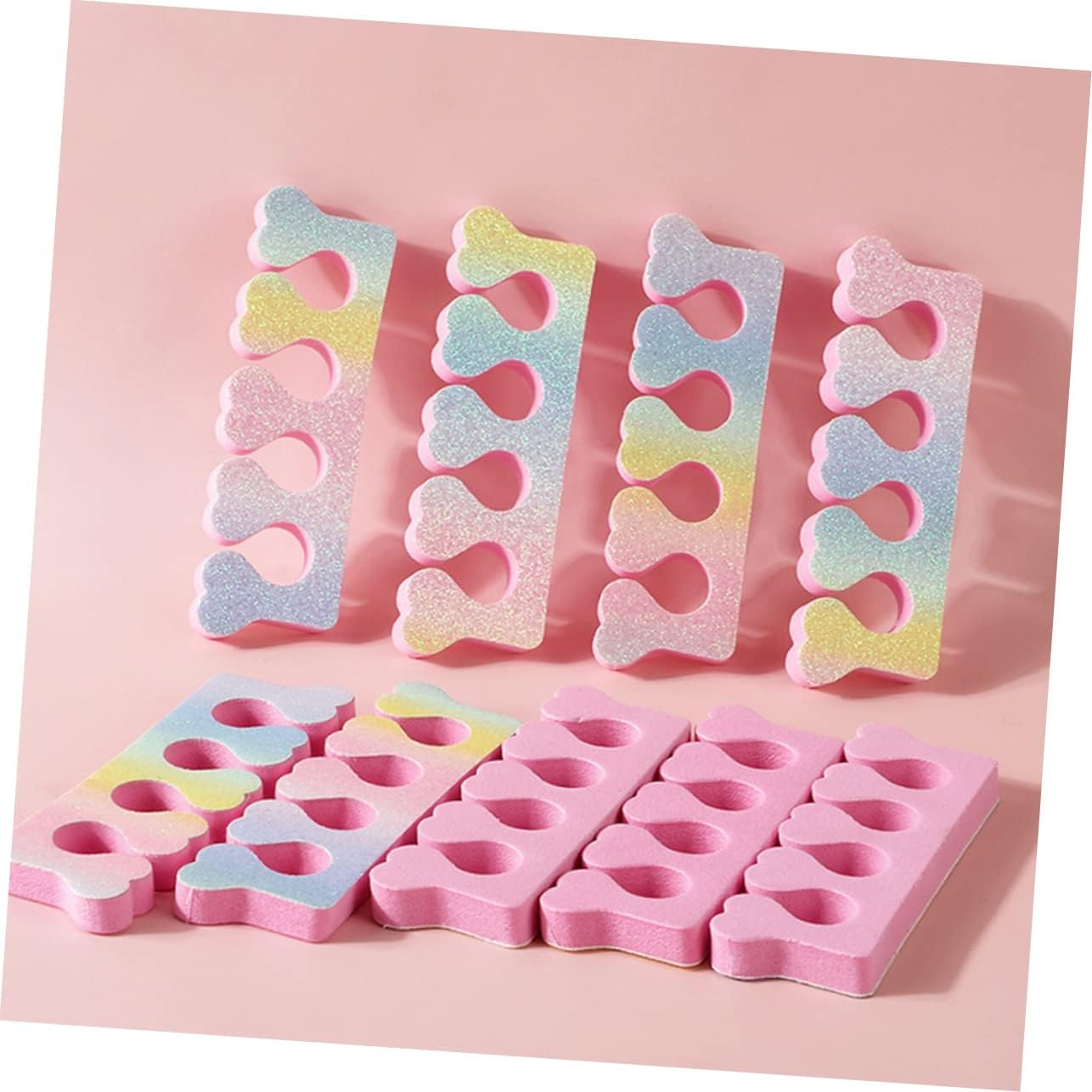 COMPUKAS 30Pcs Heart Shaped Nail Art Toe Separators Toe Spacers for Women Comfortable Manicure Tools for Home Salon Use Promote Lightweight Design