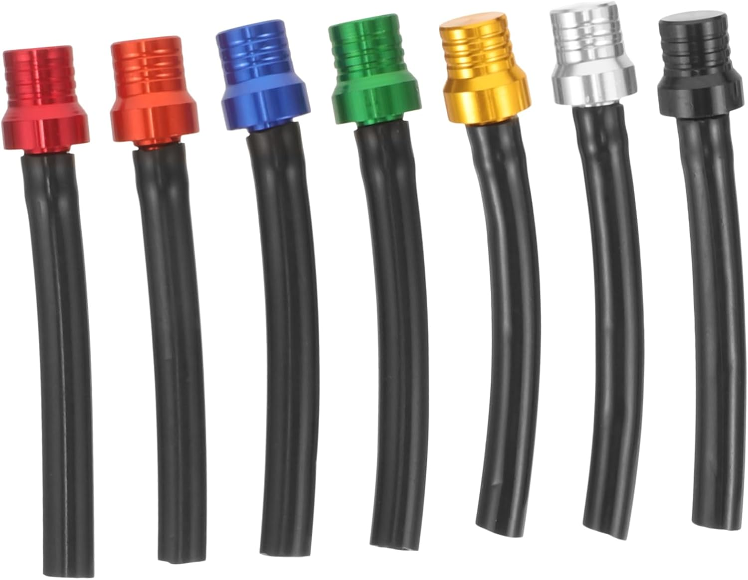 Ibasenice Motorcycle Gas Fuel Caps Vent Motorcycle Tank Breather Hose 7Pcs Kit for Motorbike Atv Dirt Bike Off-Road Use Sturdy Metal Vent Tube with Valves for Fuel Tank Accessories image number 3