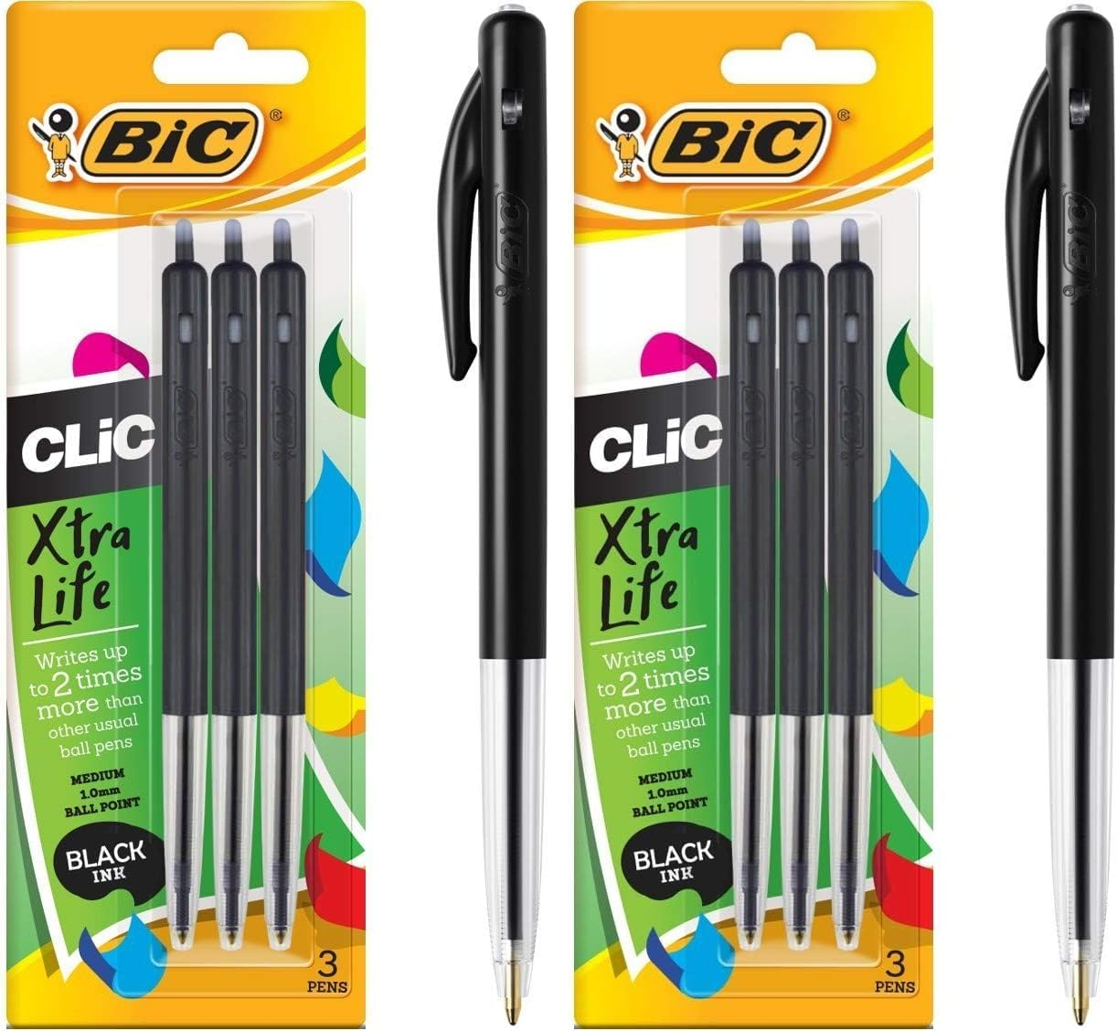 BIC 922619 Clic Retractable Ball Pens Medium Point (1.0 Mm) - Red, Box of 10 image number 7