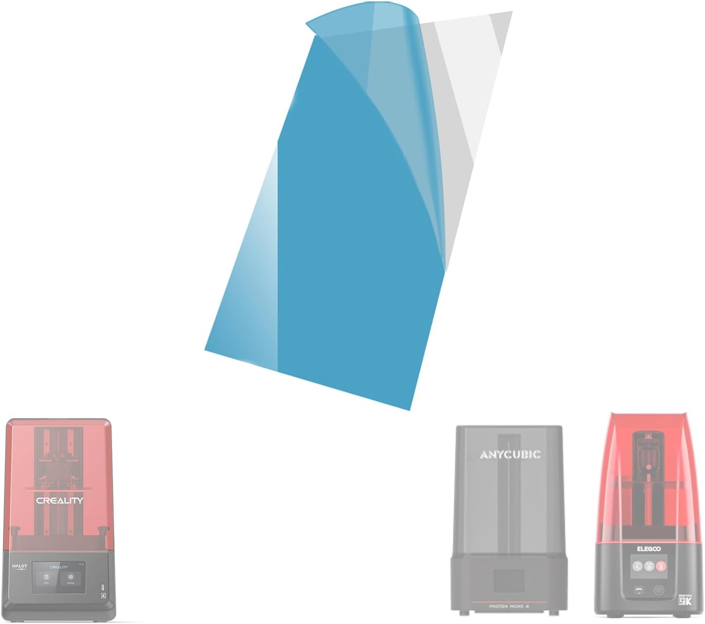 Creality Acf-Basic Release Film 7'' 3Pcs (160 X 235 X0.3 Mm) for Halot-One Pro, Elegoo Mars 4/Ultra/5 Ultra, Anycubic Mono 4/4 Ultra,Sonic Mini 8K S, 3D Printers Accessories, High-Speed Printing image number 1