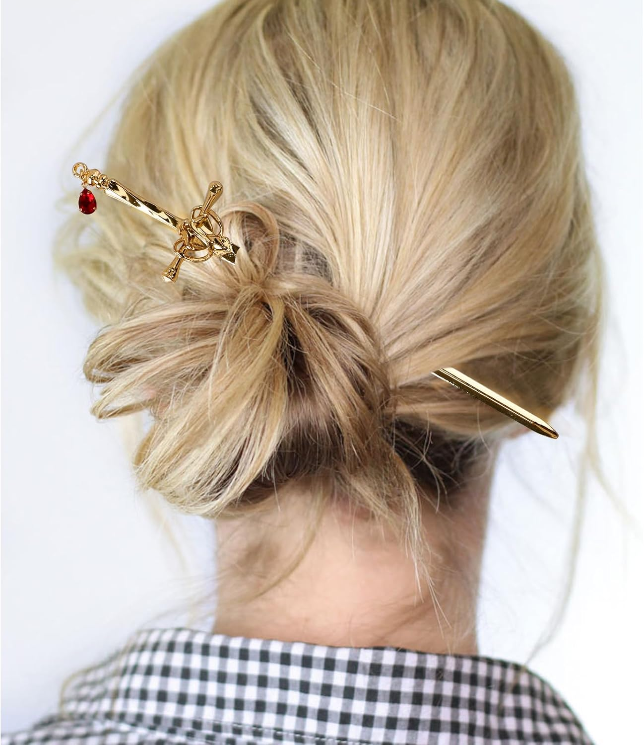 4Pcs Ancient Style Sword Hair Chopsticks Chinese Style Hair Sticks for Bun Hair Long Hair Classic Vintage Flower Hair Sticks Women Girl Gifts image number 3