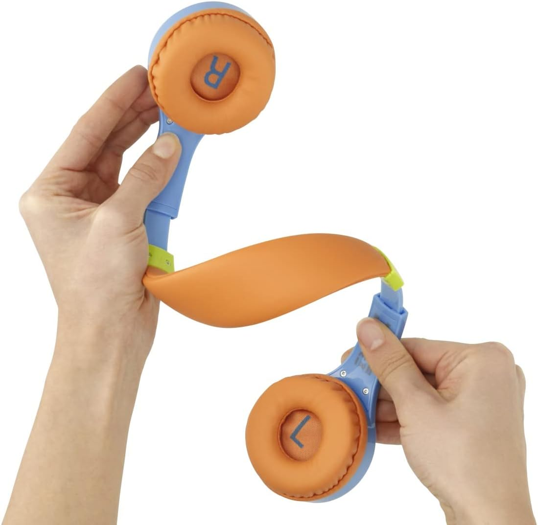Hama Children'S Headphones (Stereo Headphones, Wired Children'S Headphones with Decibel Limit 85 Db, On-Ear Headset, 120 Cm Audio Cable, 3.5 Mm Jack) Blue/Orange, Small - Blue/Orange image number 6