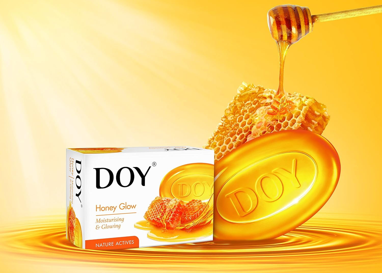 Doy Honey Glow Soap, 125 G (Pack of 4)