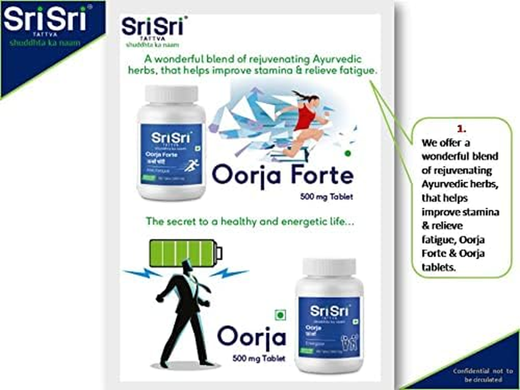 SRI SRI TATTVA Oorja - Energizer, 60 Tabs | 500MG