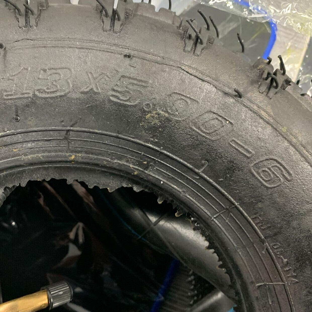 TDR 4 Set 13X5-6 Tyre Tire and Tube Set for 6 Inch Rim Ride on Mower Go Kart ATV Quad Scooter 2PLY Knobby Tubeless image number 3