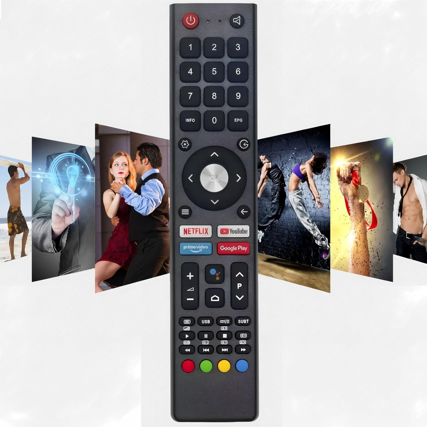 For Kogan TV Replacement Remote Control RCKGNTVT006, T006, YDX137-G36 LED LCD, RM-C3362 RM-C3367 RM-C3407 Replacement Remote for CHIQ JVC Smart TV Televisions, No Voice Function image number 6