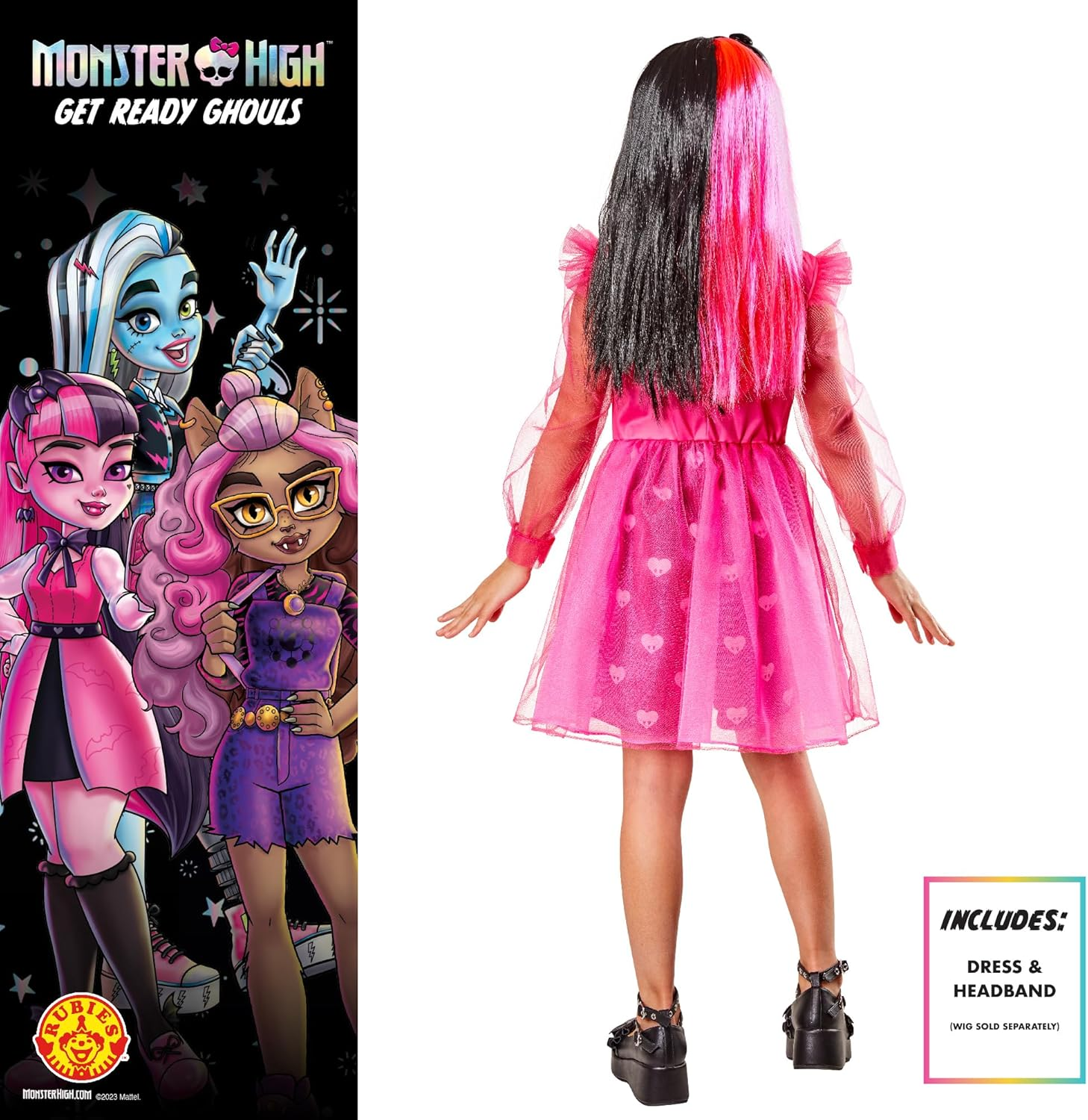 Draculaura Deluxe Costume for Kids - Monster High - Large (11-12 Yrs) image number 4