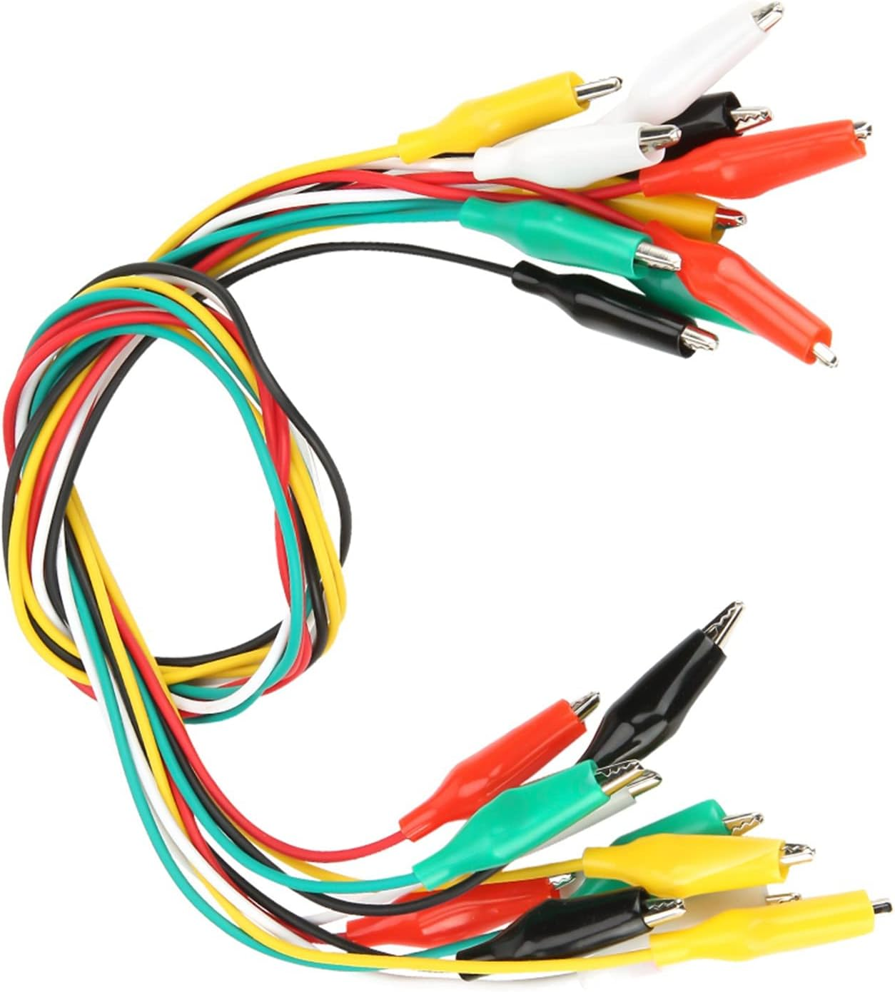 10Pcs Premium Alligators Electrical Clips Lead for Test Probes & Leads with 5 Colors for Circuit Connection, DIY Spring Gator Alligators image number 1