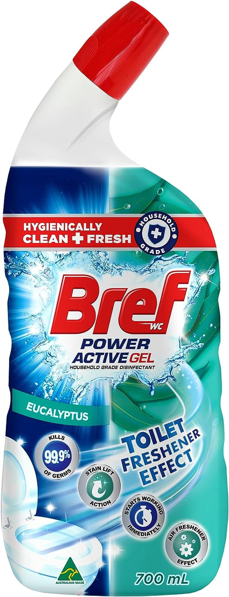 Bref Power Active Gel Eucalyptus Toilet Cleaner 700Ml image number 2