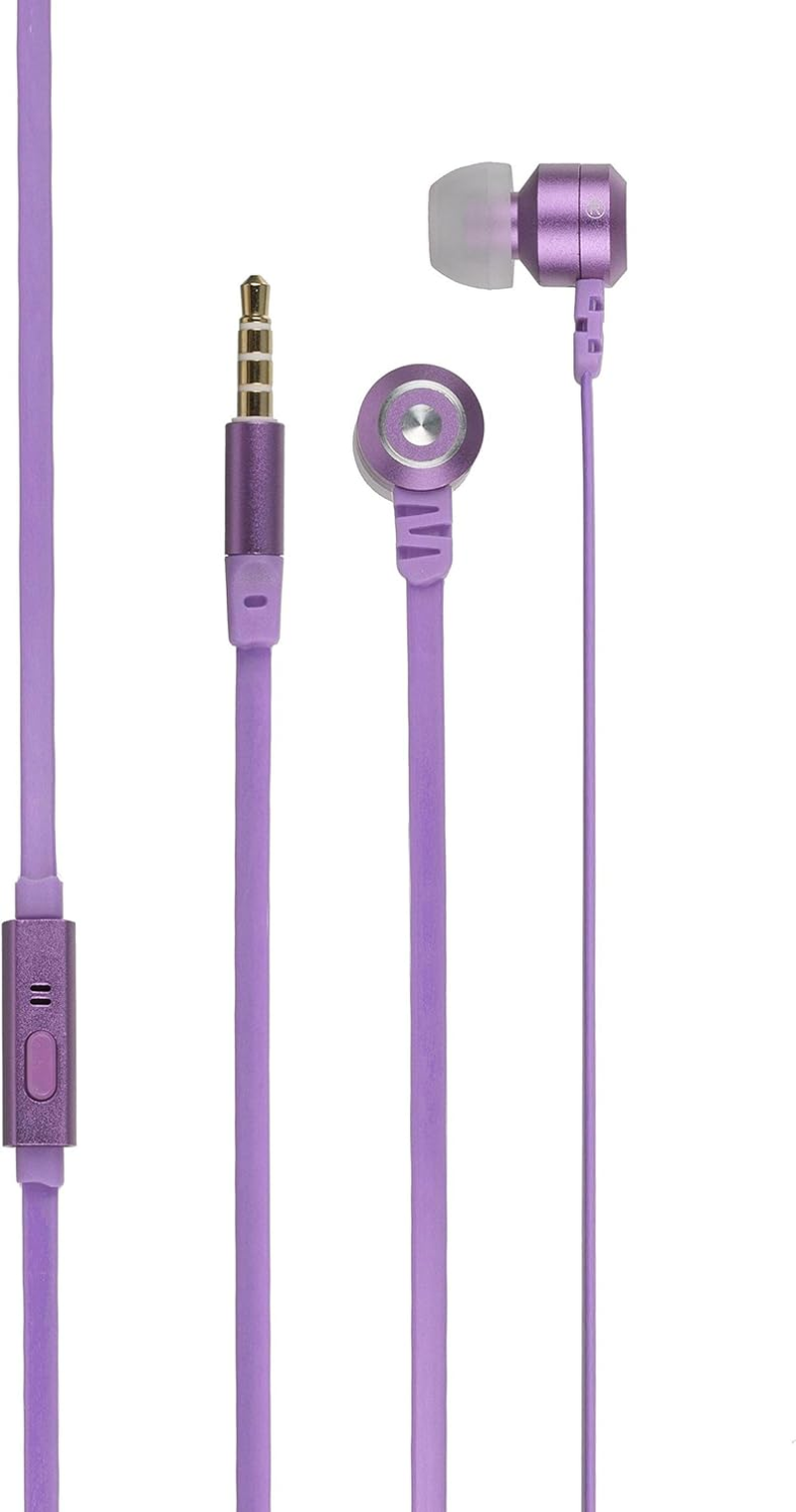 Kitsound Kit Sound Fresh Wired In-Ear Headphones with Mic Purple KSRIBFRESHVCPU