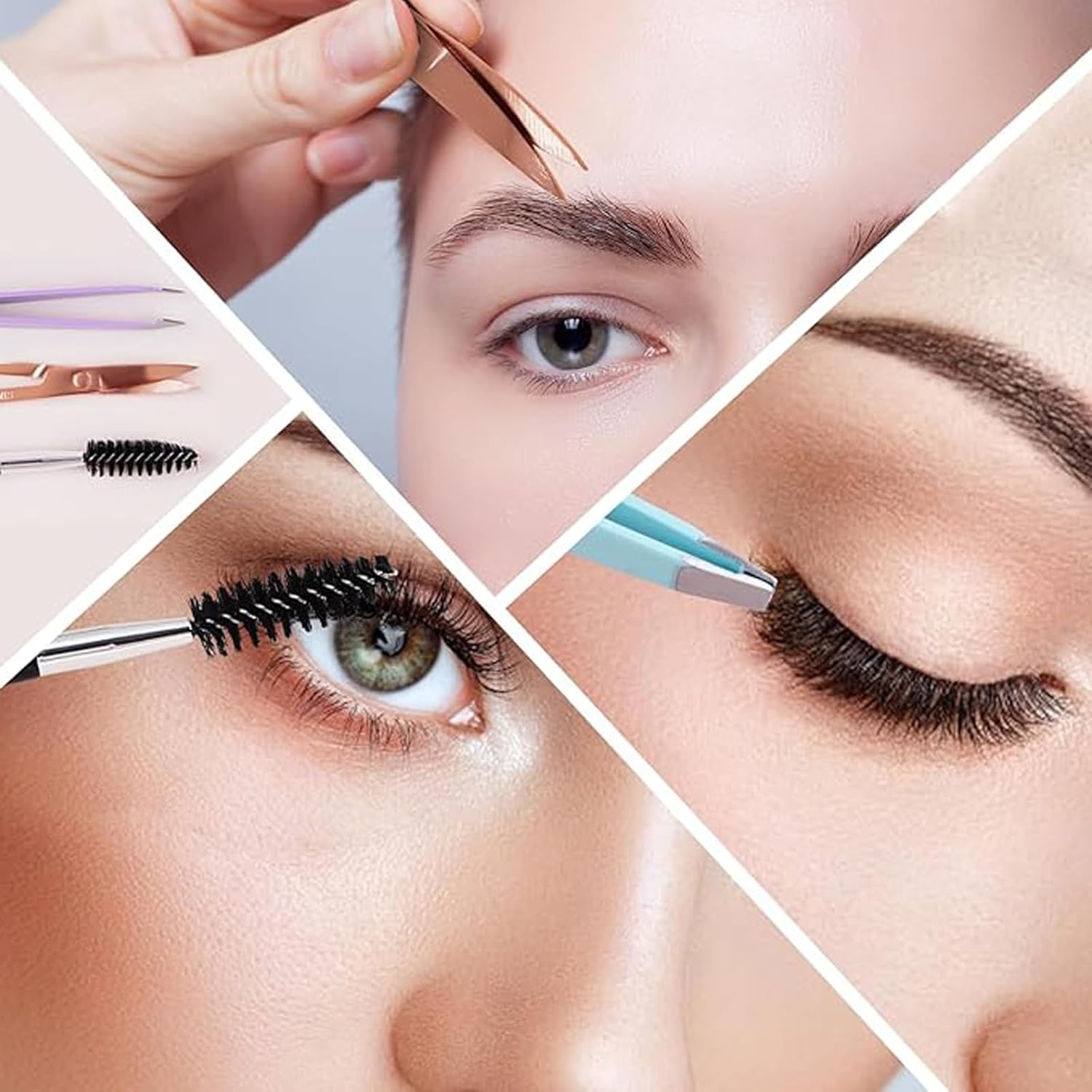 Suytvenxau 6 PCS Professional Tweezers Set - Stainless Steel Precision Tweezers for Eyebrows, Facial Hair, Ingrown Hair, Splinter Removal - Precise Tweezers (Multicolor) image number 2