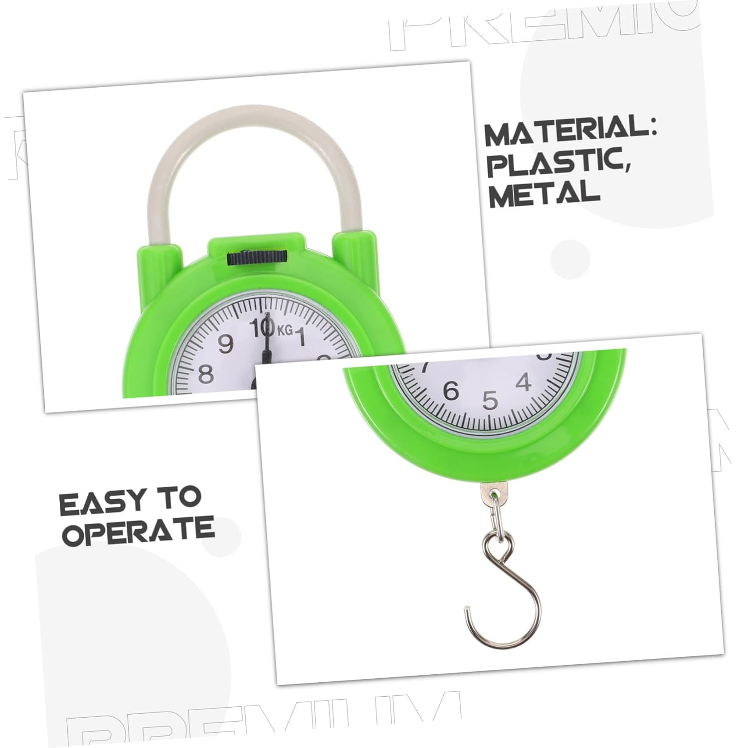 GETAJGHSD Portable Travel Suitcase Scale Manual Spring Luggage Weight Scale with Hook Small Lightweight Plastic Metal for Home and Travel Use