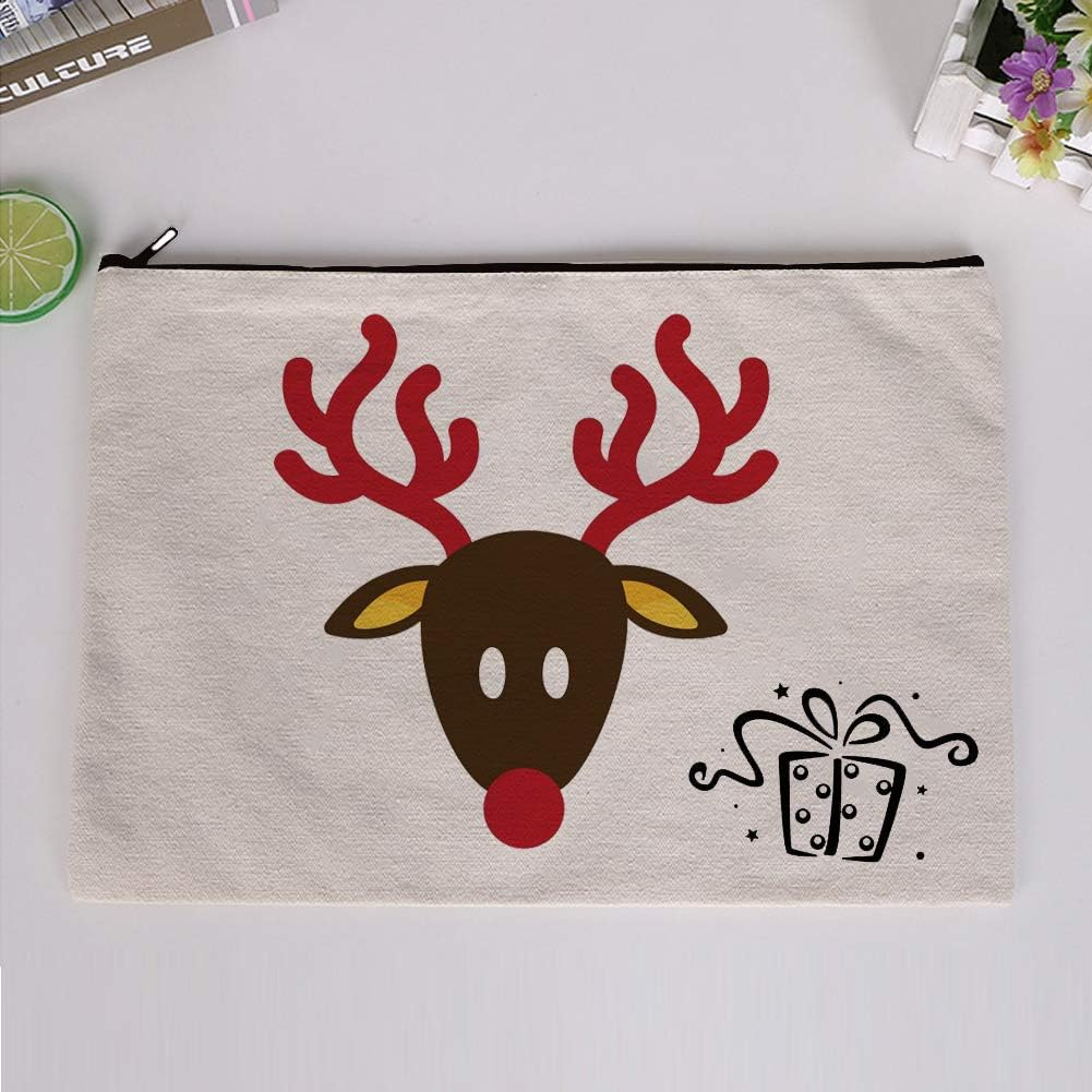 SAKOLLA 12 Pack Canvas Zipper Bags, Multi-Purpose Blank DIY Craft Pouches for Makeup, Travel, Party Gift, Organize Storage (Black,White, 8 X 5)