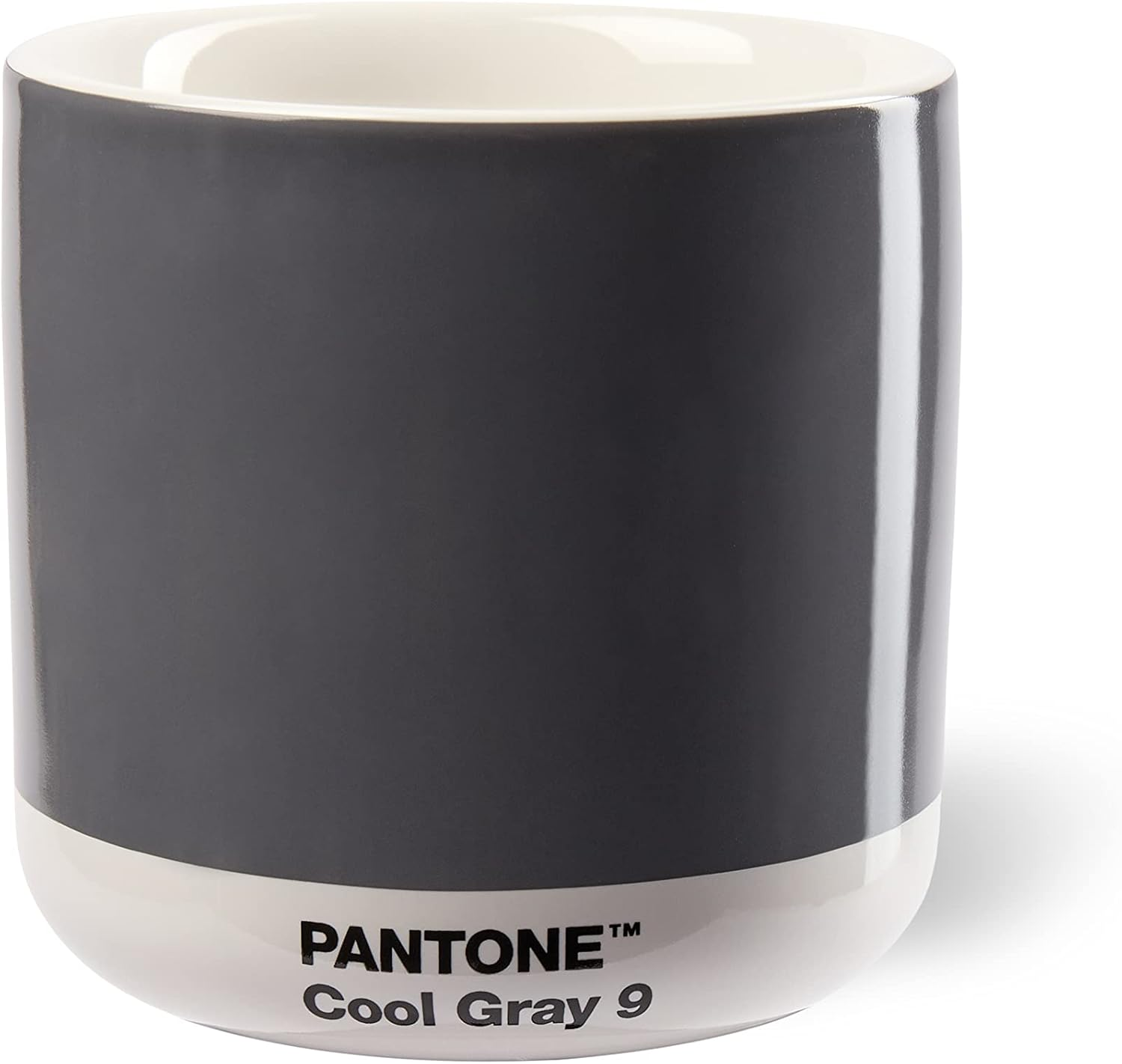 Copenhagen Design Pantone Latte Cup - Double Wall Thermo - Cappuccino Handleless Mug - 7.44Oz/220Ml, Yellow 012