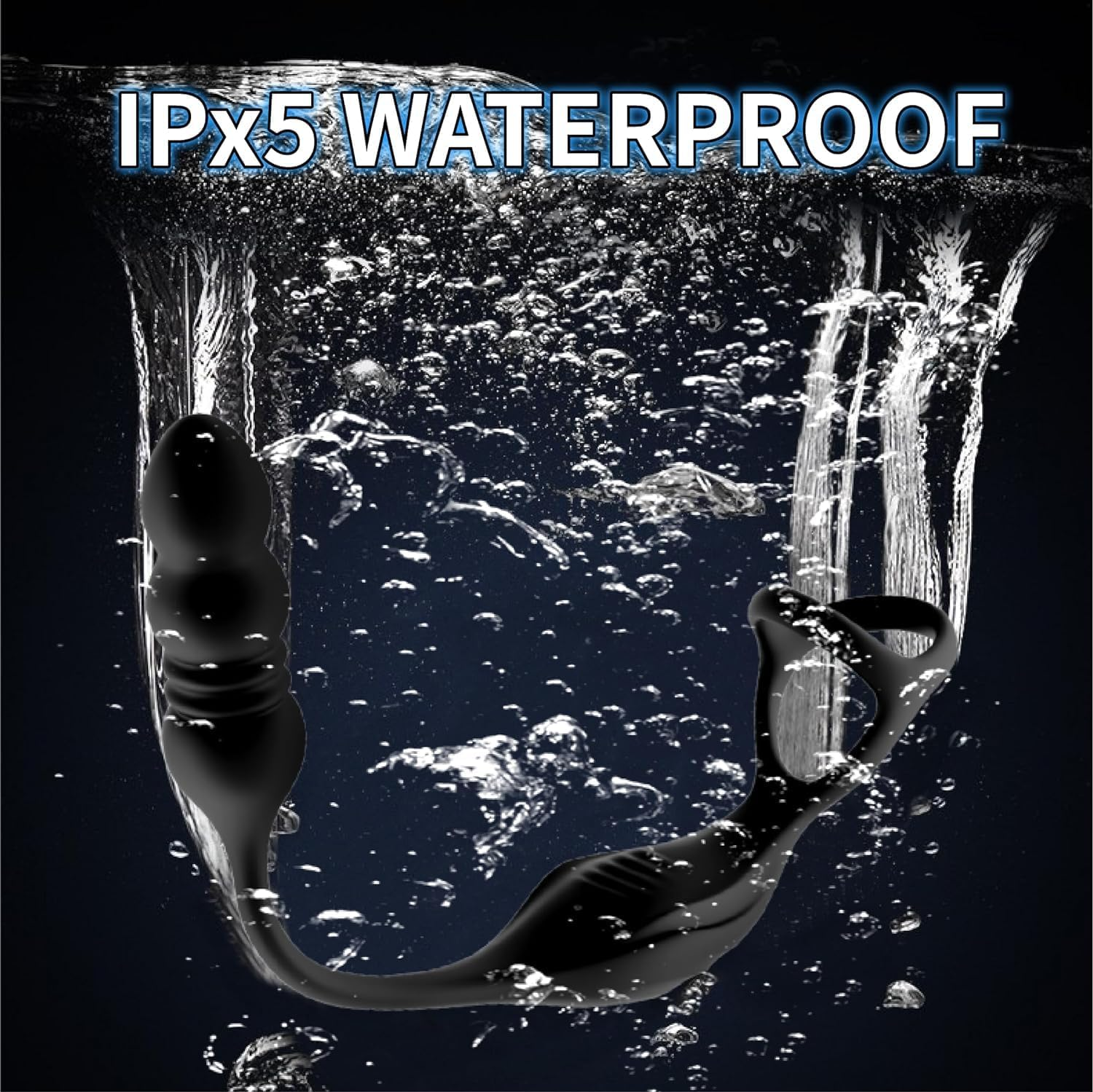 Thrusting Anal Vibrator Prostate Massager, Vibrating Cock Ring, Remote Control Anal Butt Plug, 9 Vibration Modes, Anal Bead，Male Vibrators for Men Adult Toys, Sex Toys for Men and Couple Pleasure image number 2