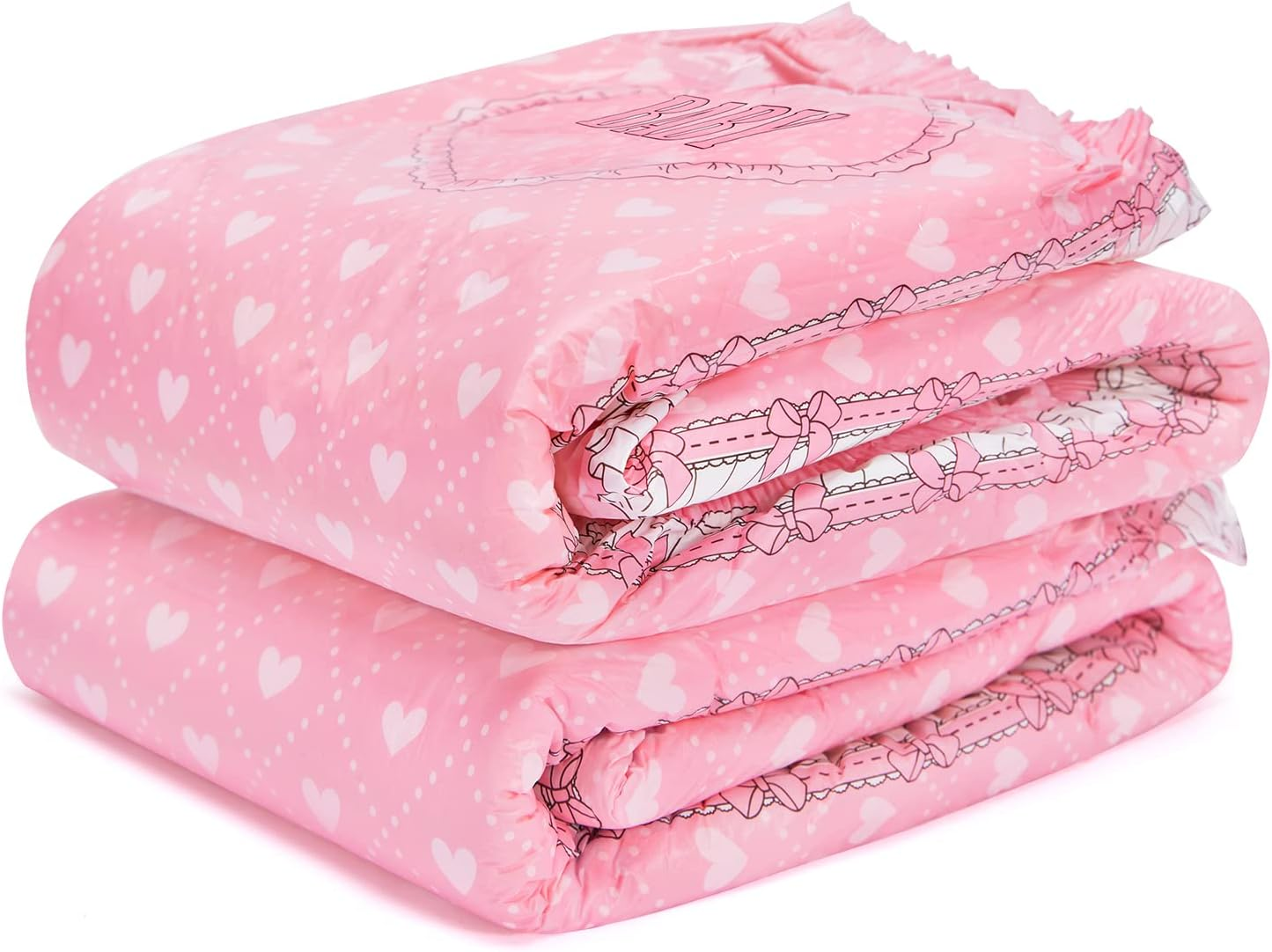 Littleforbig Adult Printed Diaper 2 Pieces - Blushing Baby(Xl) image number 5