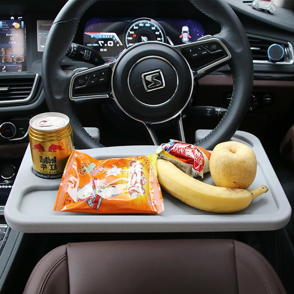 Steering Wheel Tray for Food, Car Table Kids Travel Tray, Ipad or Notebook Car Travel Table, Car Desk Seat Trays for Eating, Cars Must Haves Interior Accessories image number 5