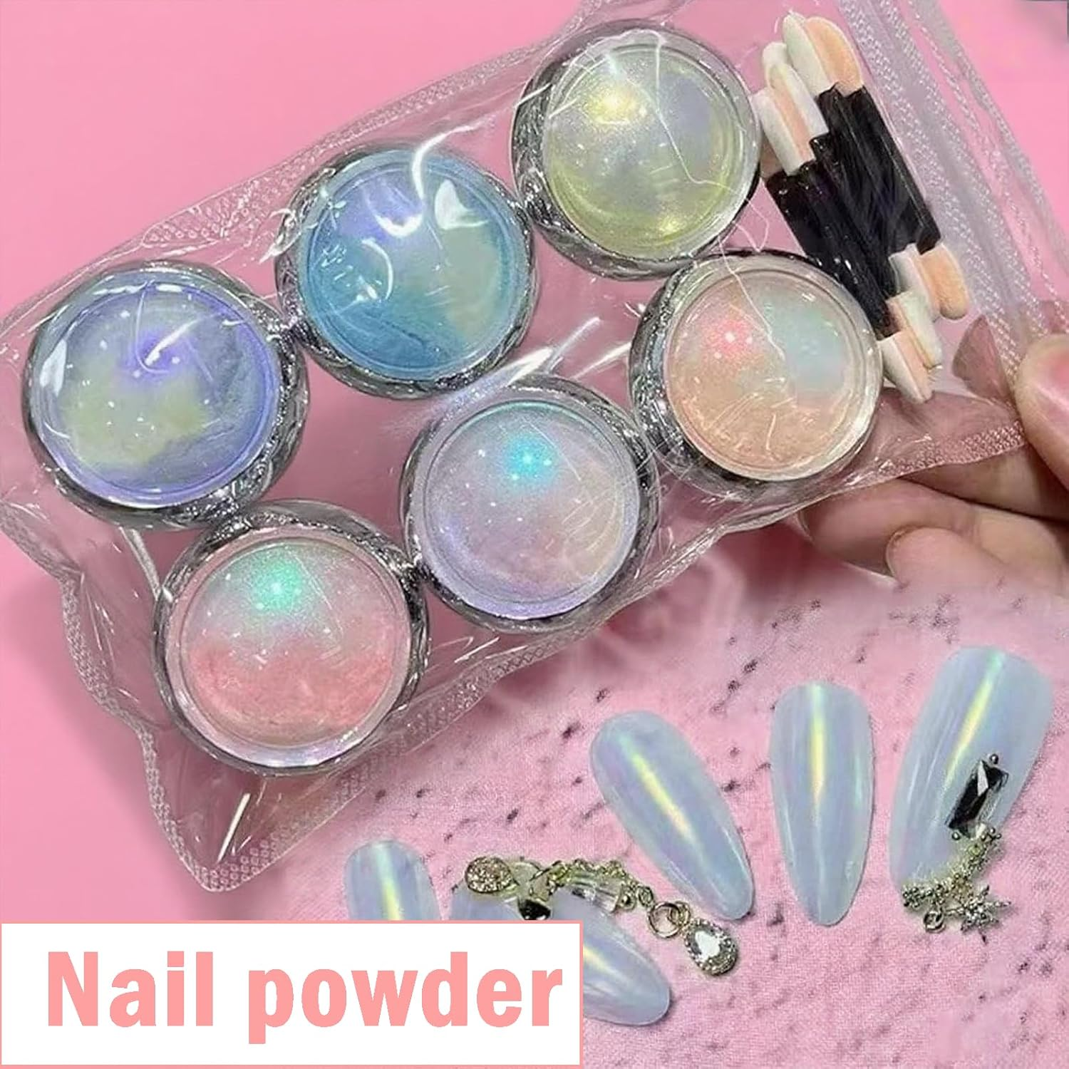 Rylaxzon Chrome Nail Powder - Nail Chrome Art Decoration for Women with Mirror Effect and Iridescent Glitter image number 3