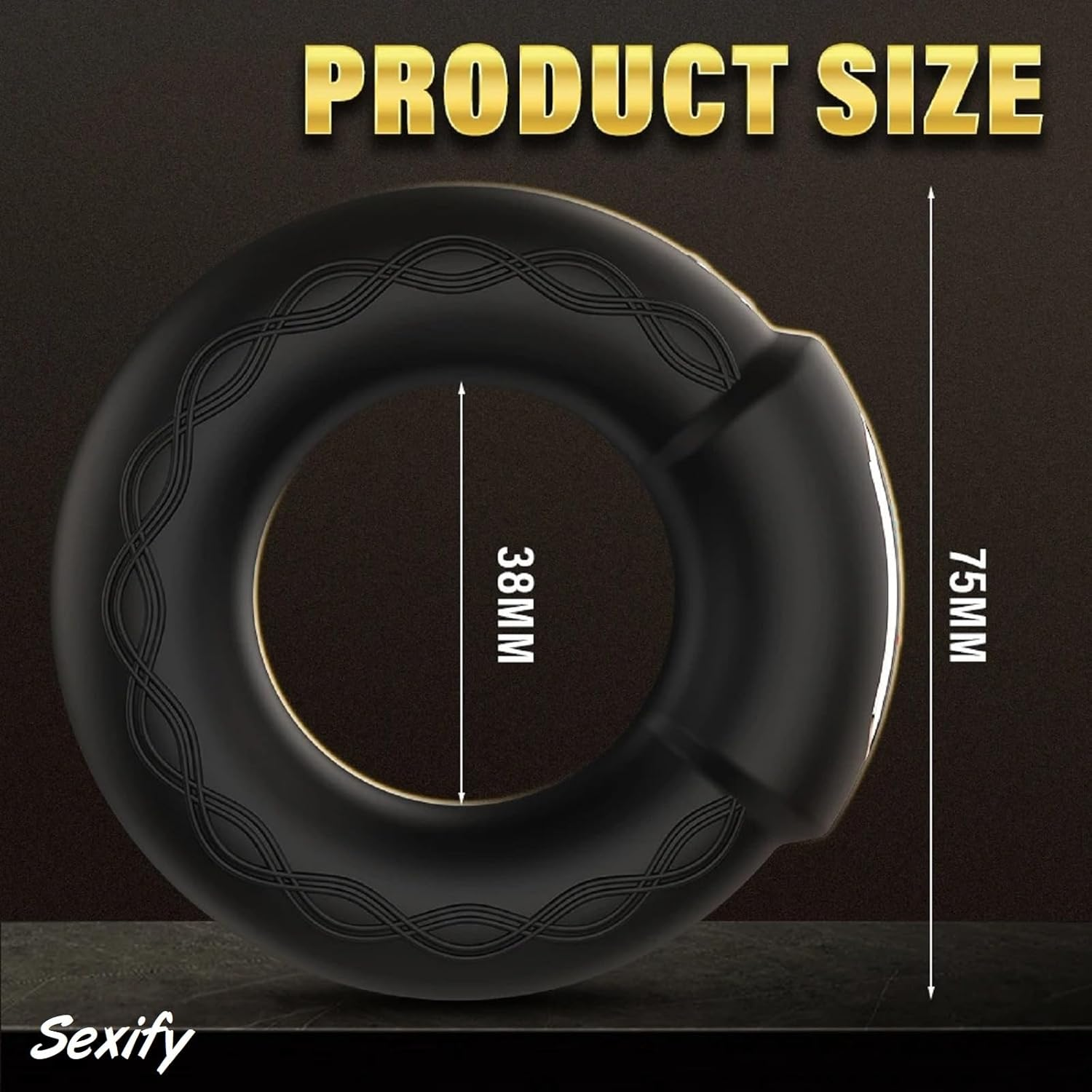 Vibrating Cock Ring 10 Vibrations with Heating Penis Ring Vibrator Toys for Men Adult Delay Ejaculation Male Couples USB Rechargeable Sex Toy image number 1