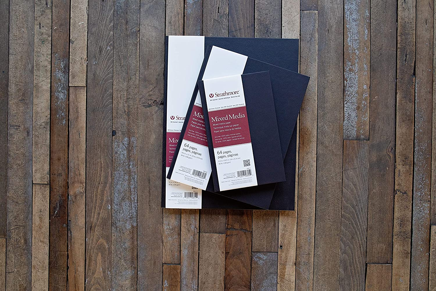 Strathmore (566-11 STR-566-11 48 Sheet No 90 Mixed Media Art Journal, 11 by 14", 11" X 14", White, 24 Count image number 2