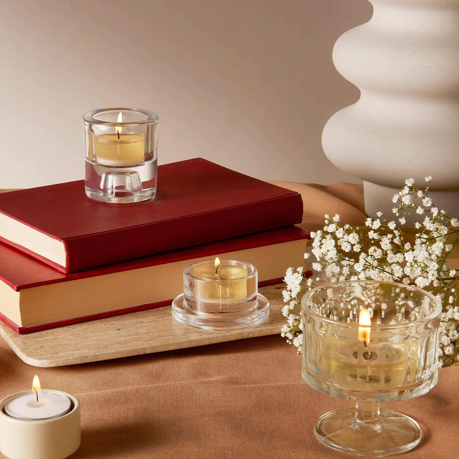 Bolsius - Bulk Pack Tea Lights - 240 Pieces - 6 Burning Hours - White - Contains Natural Plant Wax - Length Burning Time - Decorative Household Candles - without Palm Oil image number 4