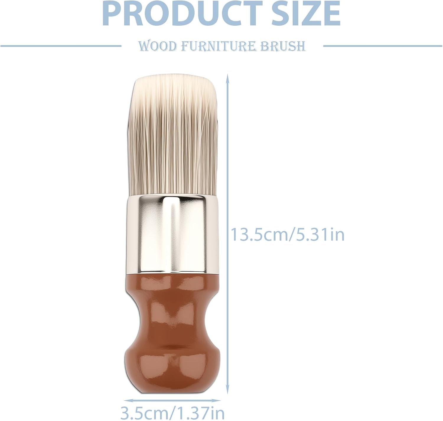 Salve Brush for Furniture, Wood & Leather Cleaning Brush with Comfortable Handle Soft Nylon Bristles Wax Brushing Tool image number 4