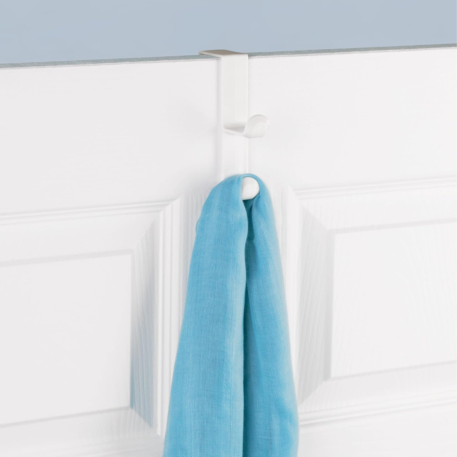 Interdesign over the Door Organizer Hooks for Coats, Hats, Robes, Towels - Set of 3, Double Hooks, White image number 5