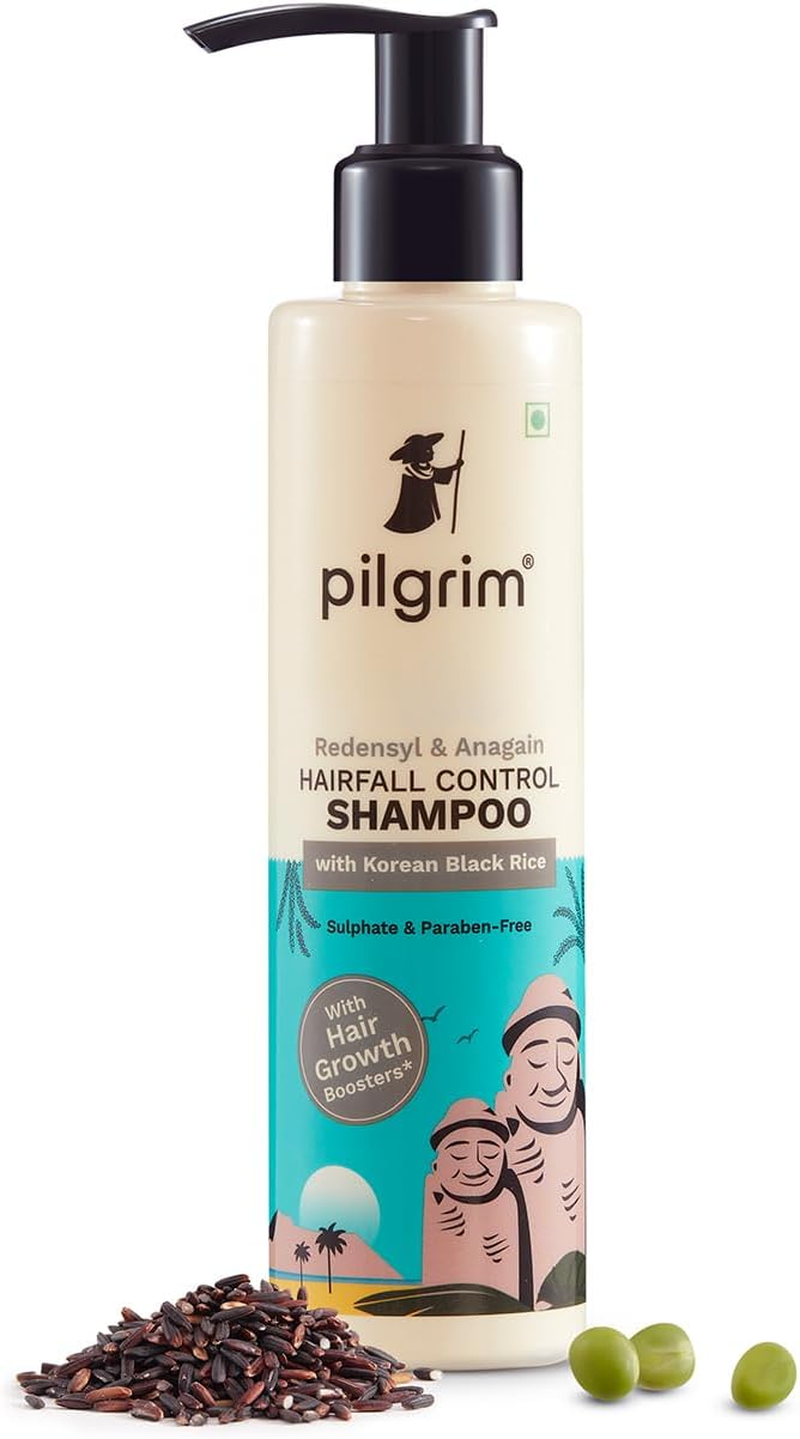 Pilgrim Redensyl, Anagain Hairfall Control Shampoo with Korean Black Rice 200Ml White image number 3