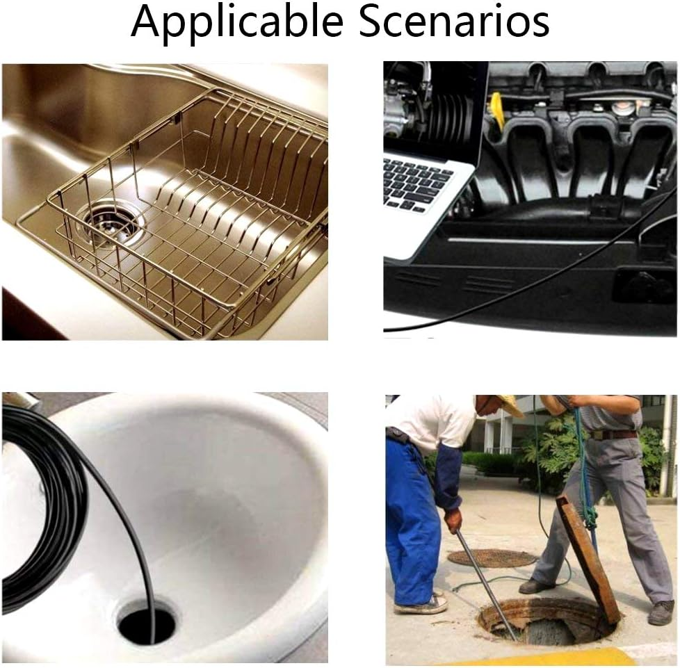 Inspection Camera Endoscope 1080P HD Digital Borescope Inspection Camera with 6 LED 3 in 1 Waterproof Cable Flexible Snake Cable for Android Mac (2M) image number 3