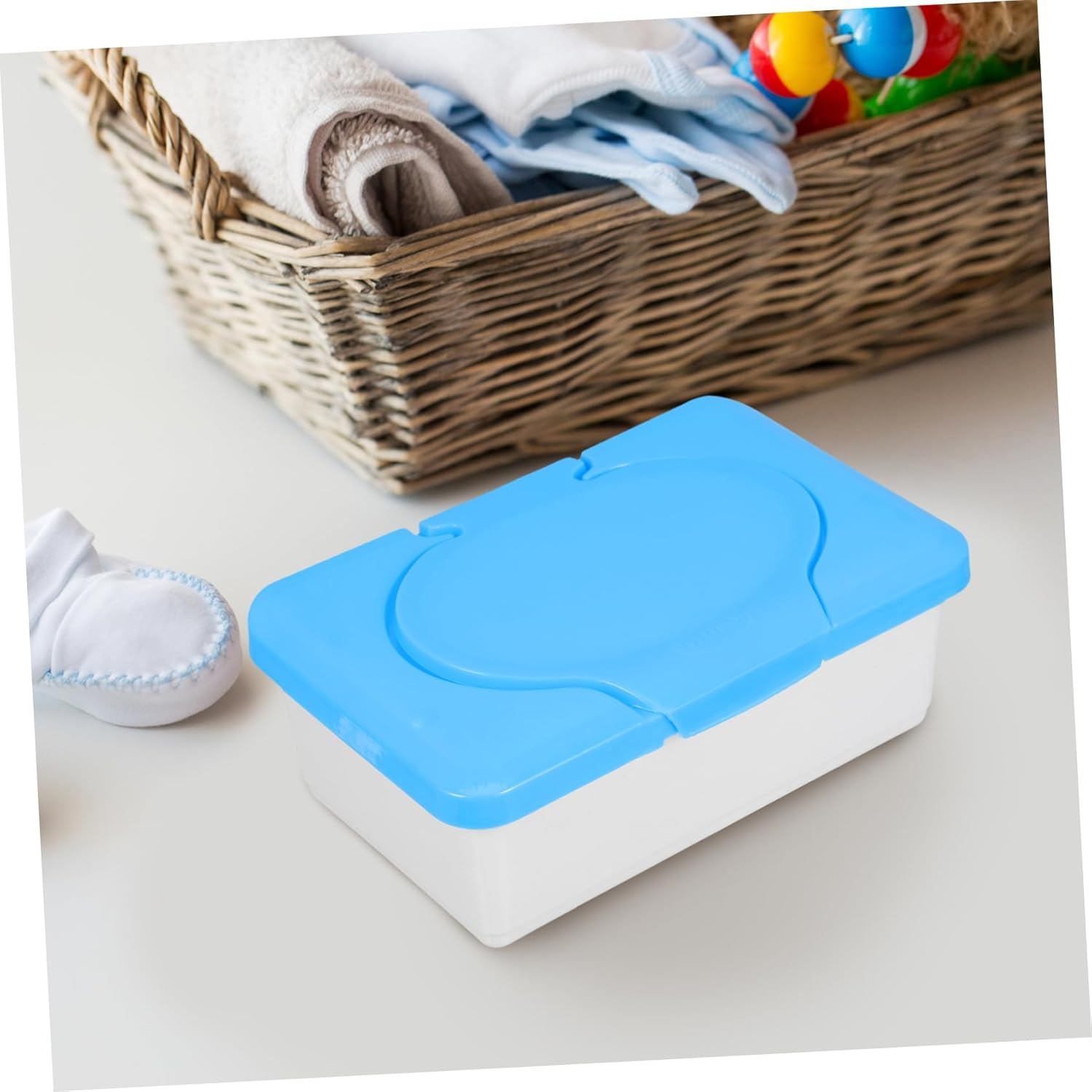 2Pcs Refillable Wipes Dispenser Box Plastic Holder for Travel and Bathroom Use image number 4