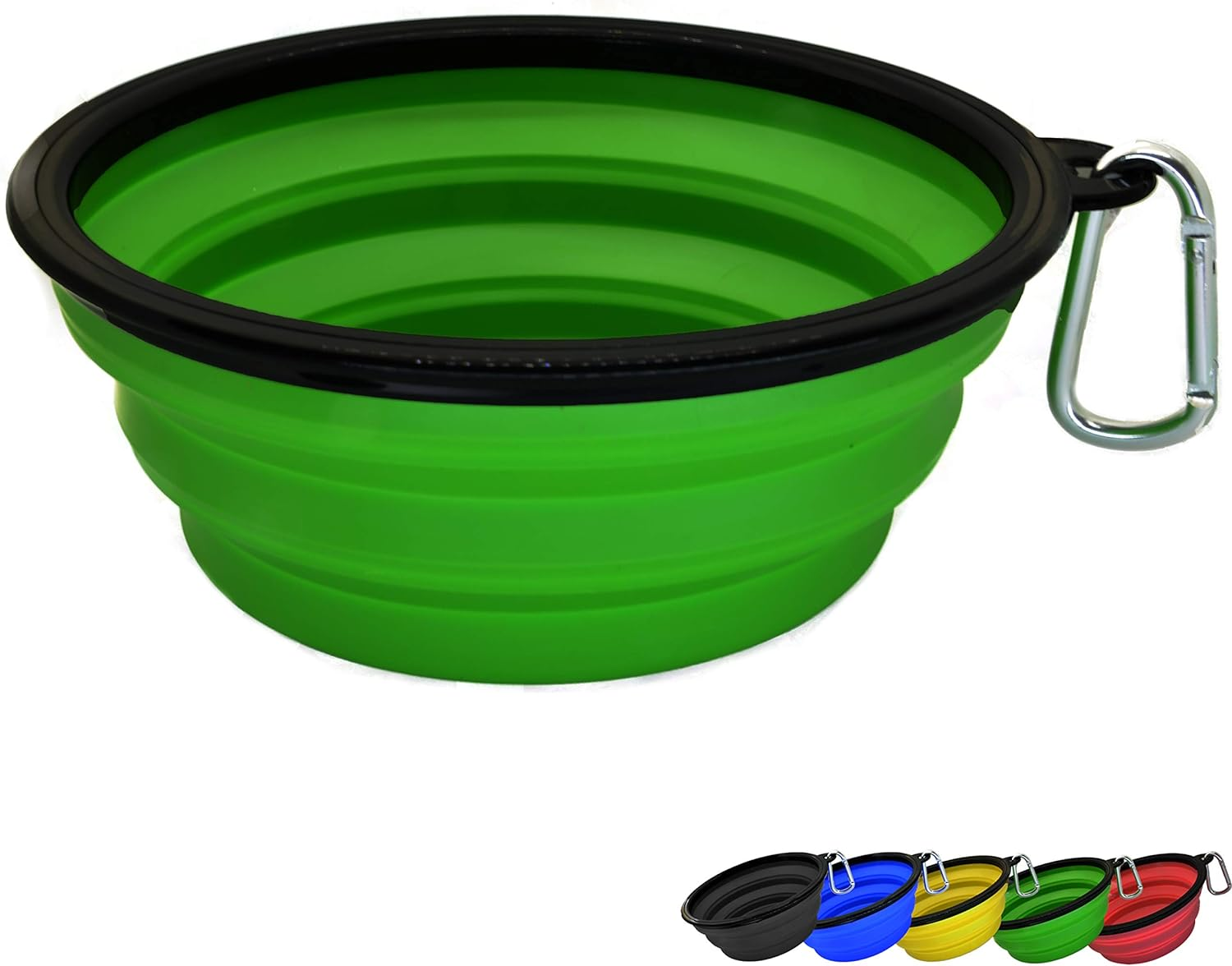 Zenify Dog Bowl - Extra Large 1000Ml Collapsible Foldable Food and Water Feeder Dish - Portable Travel Leash Lead Slim Accessories for Training Pets Puppy Dogs (7 Inches / 17.8 Cm) (Blue XL)