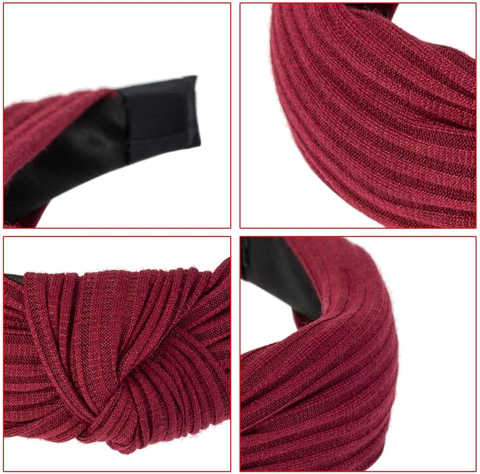 Headbands for Women'S Hair Flower Printed Fabric Hair Band Elastic Knot Head Band Hair Accessories for Women Girl (6Plaincolor2) image number 6