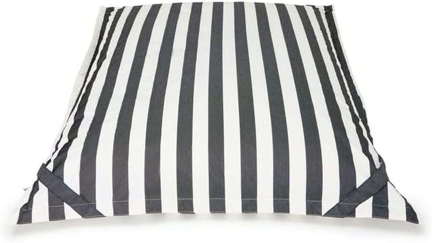 Billy Fresh Hang Out Outdoor Beanbag, 120 Cm Length X 110 Cm Width X 70 Cm Height, Blue/White Stripe