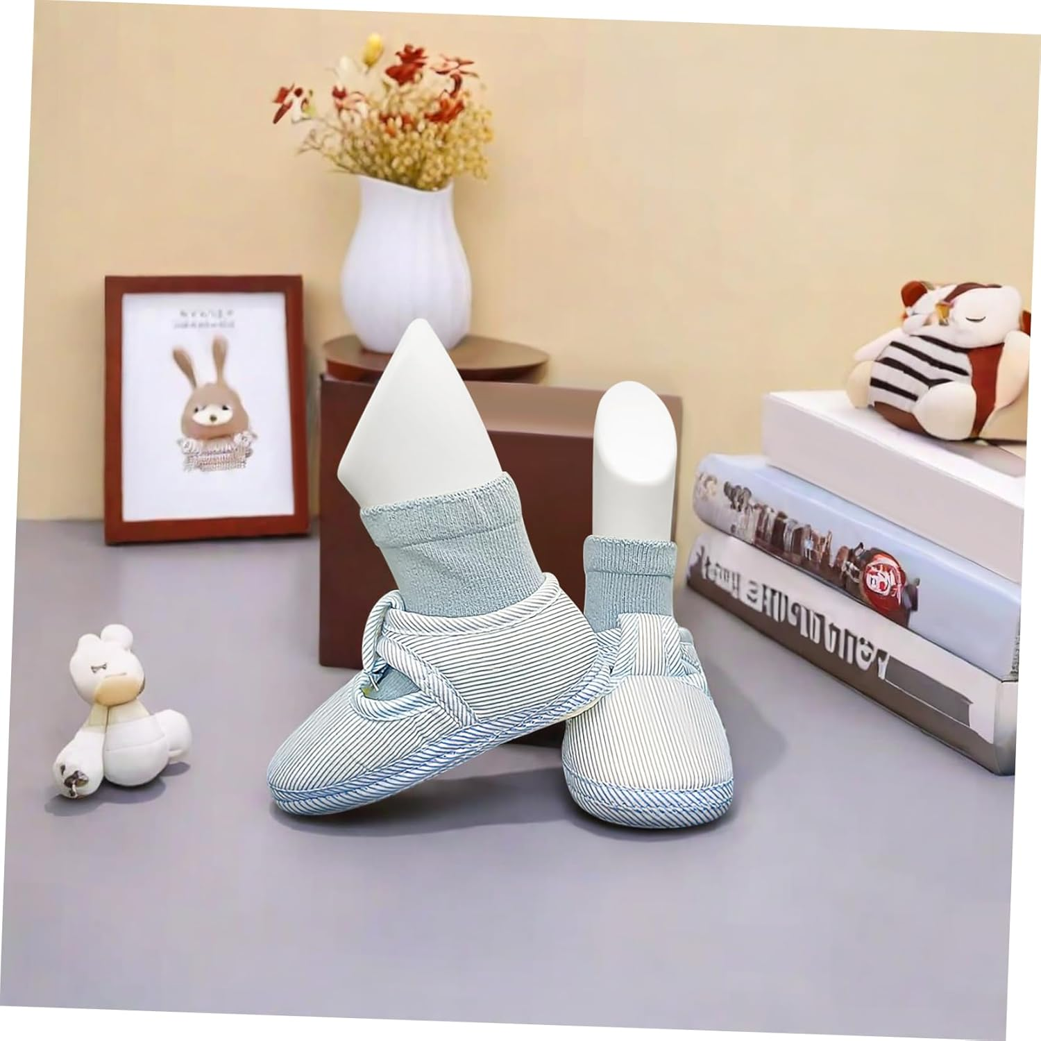 4Pcs Baby Shoe Mannequin Feet Small Plastic Foot Model for Shop Accessory White and Skin Tone 11.5Cm 14Cm image number 5