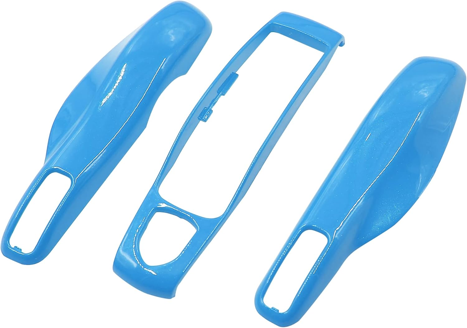 X AUTOHAUX 1 Set Gloss Black Car Remote Key Cover Key Fob ABS Case Cover Shell for Porsche Cayenne Panamera Macan - Black image number 5