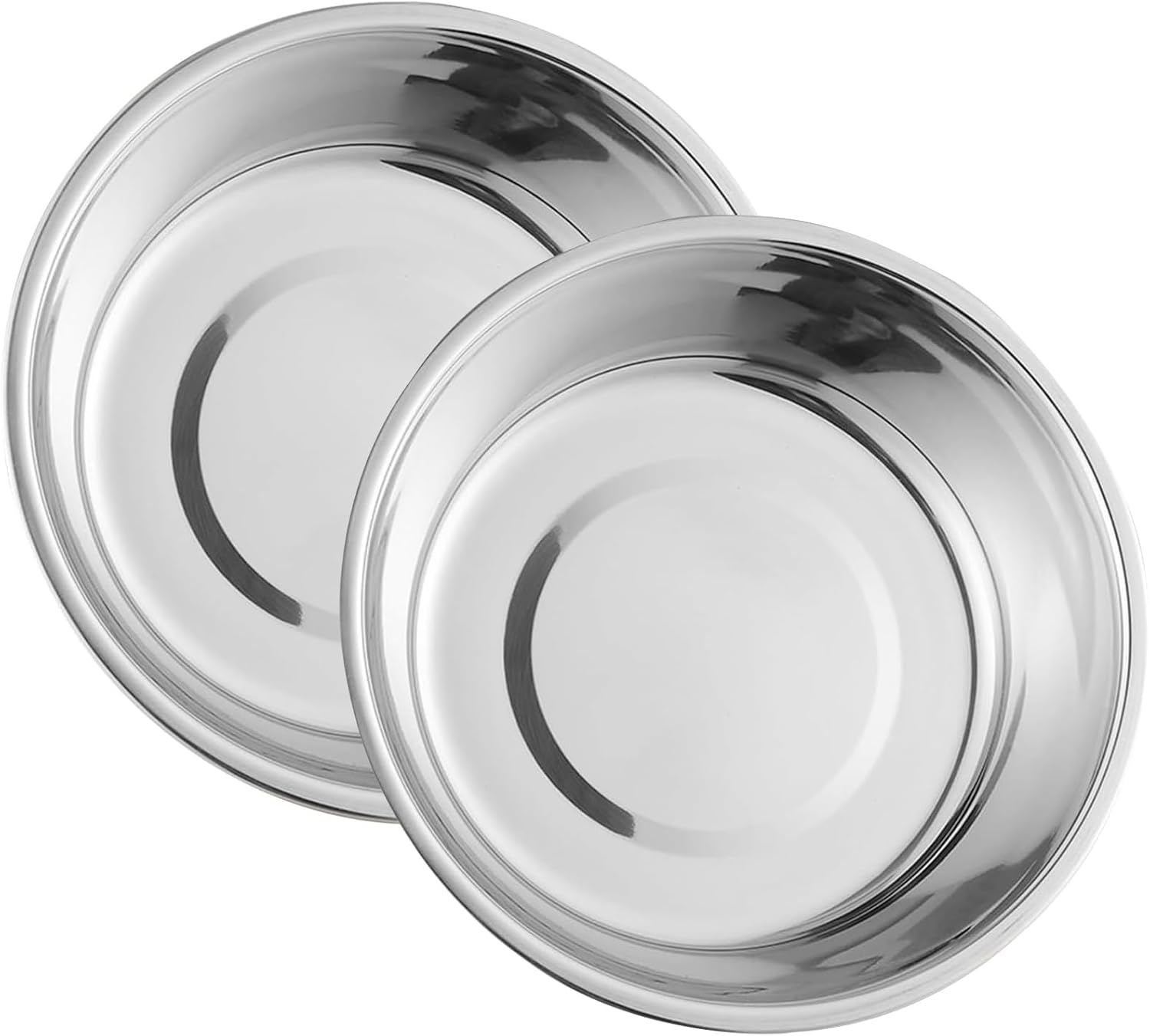 Stainless Steel Raised Cat Food Bowl for 2 Bowls, 5.5-Inch Replaceable Cat Bowl, Pack of 2 （Not Fit 4.7 Inch 3 Bowls） image number 1