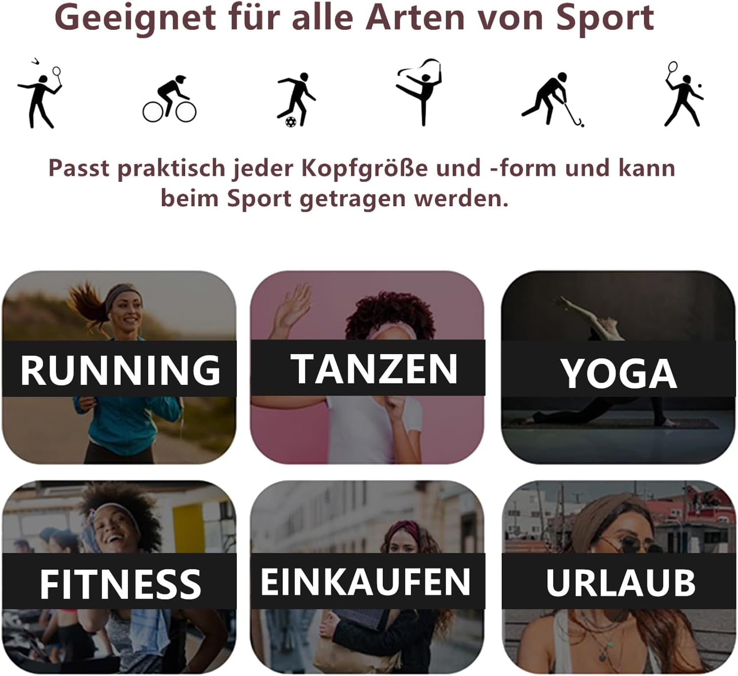 Norhogo Pack of 4 Women'S Winter Hair Bands, Elastic Wide Headband, Twisted Knotted Stretchy Wrap Boho Headbands, Sports Headband, Yoga Hair Accessories for Women Girls, 4 Colours image number 4