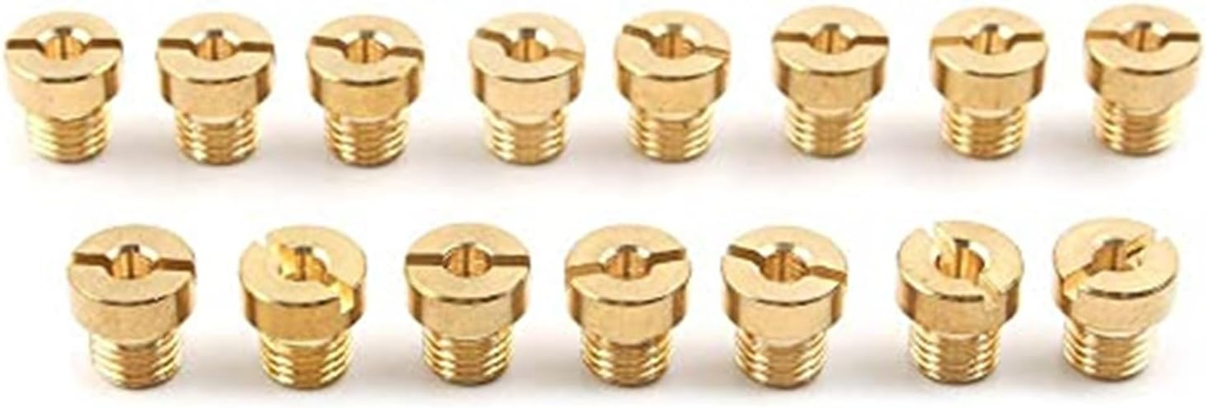 Qxryzp Carburetor Main Jet M6 Kit 60 65 70 75 80 85 90 95 100 105 110 115 120 125 130 15Pcs, for PHNL VHS-MIKUNI VM16-20 VHSA VHSB VHSC VHST PYA PYM Carb Carburettor Main Jet Nozzle Kit