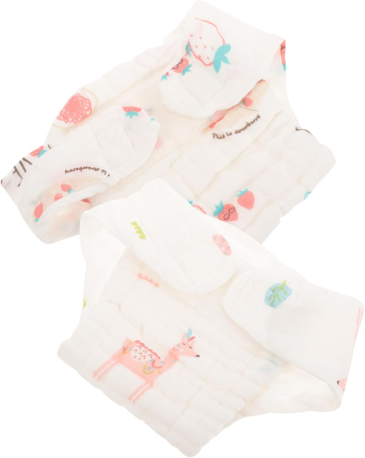 2 Pcs Reusable Diaper Pants Washable Gauze Nappies for Boy Girl Months up to Lightweight Breathable for Everyday Use image number 5